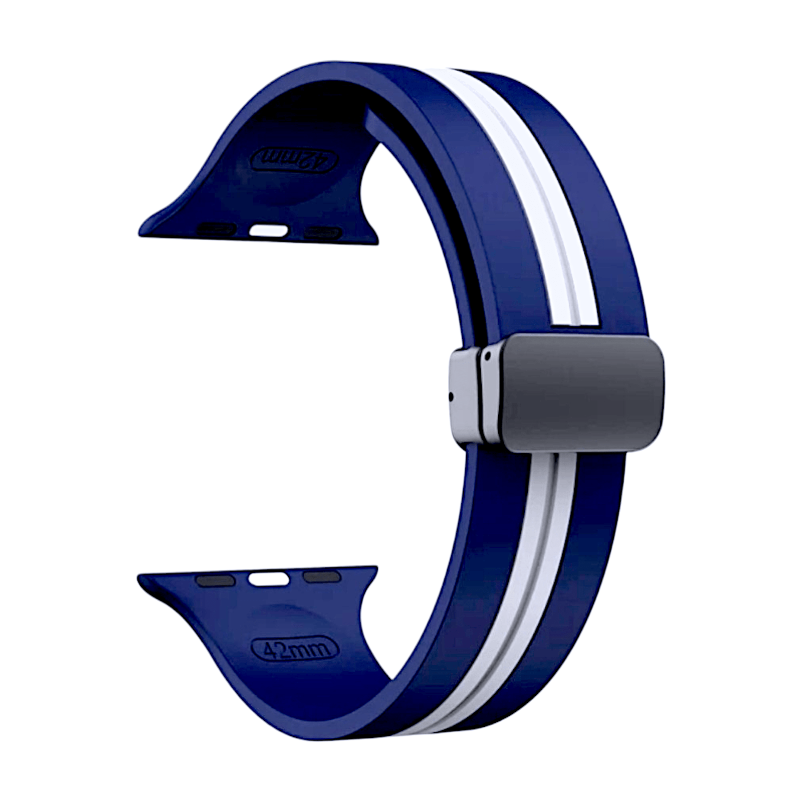Rubber Watch Strap For Apple Watch Navy Blue - Wrist Envy