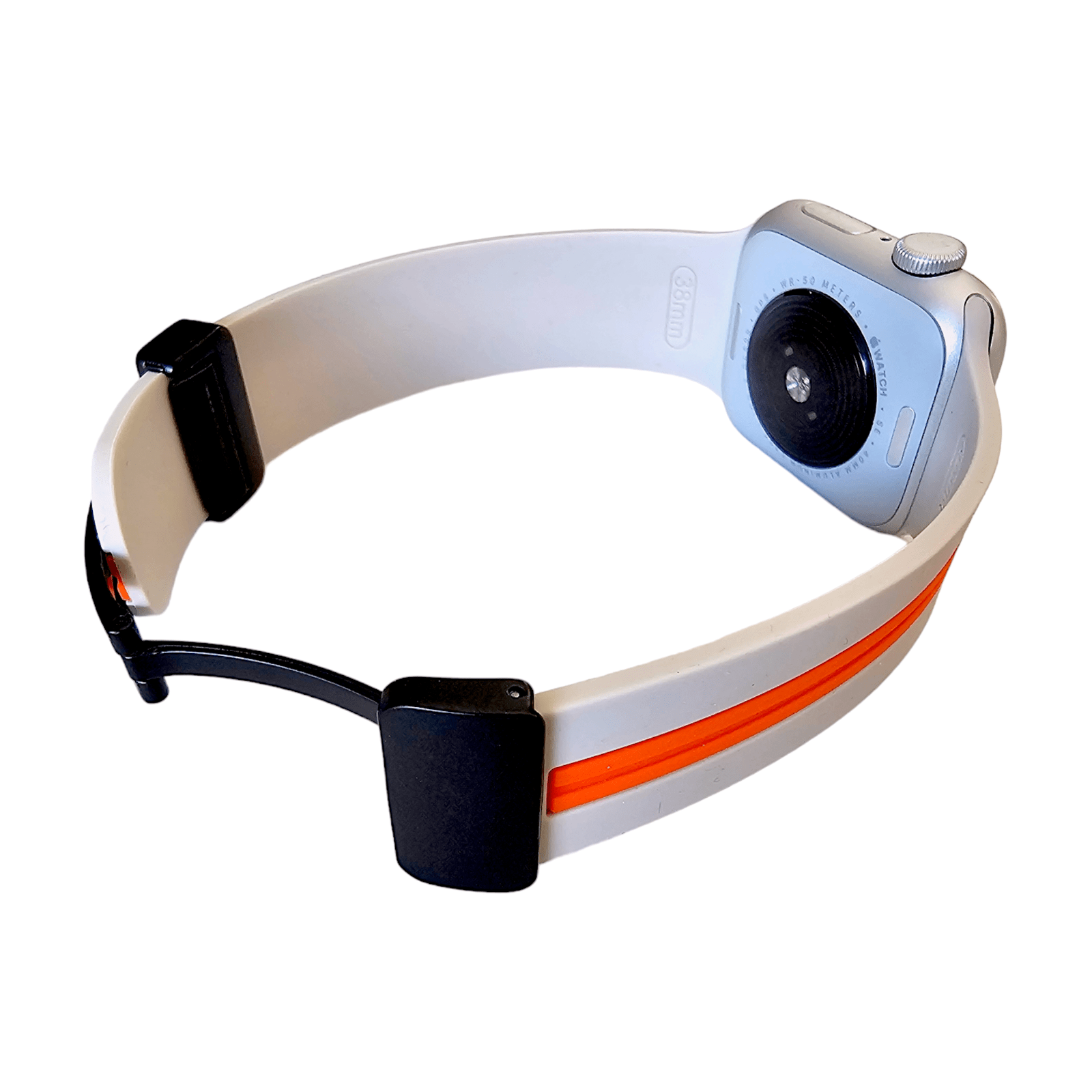 Rubber Watch Strap For Apple Watch Starlight Orange - Wrist Envy