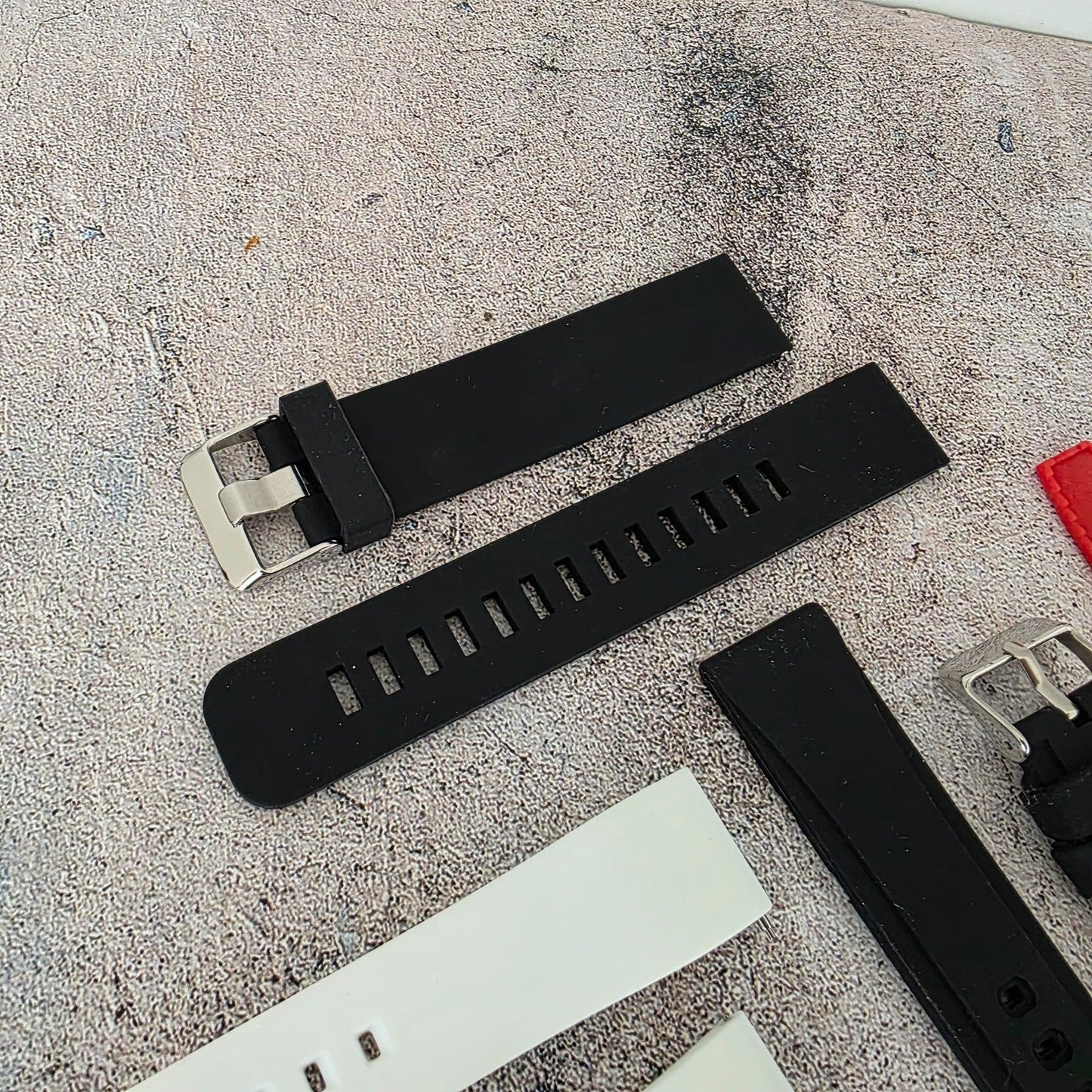 Rubber Watch Straps 20mm Job Lot x10 RRP £120 Two Piece Mixed Colours UK - Wrist Envy