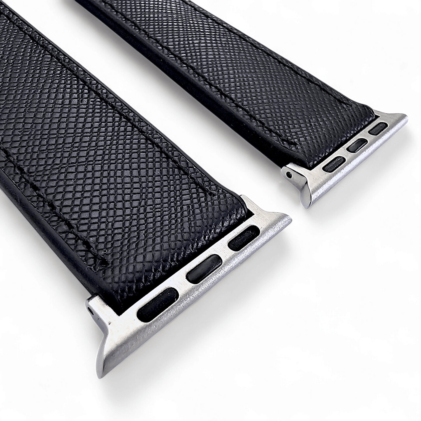 Saffiano Leather & FKM Rubber Watch Strap For Apple IWatch - Wrist Envy