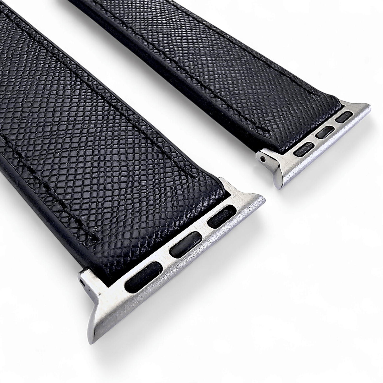 Saffiano Leather & FKM Rubber Watch Strap For Apple IWatch - Wrist Envy