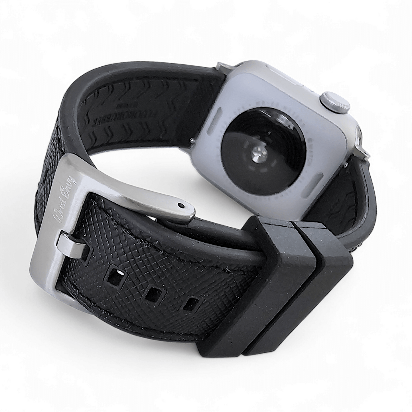 Saffiano Leather & FKM Rubber Watch Strap For Apple IWatch - Wrist Envy