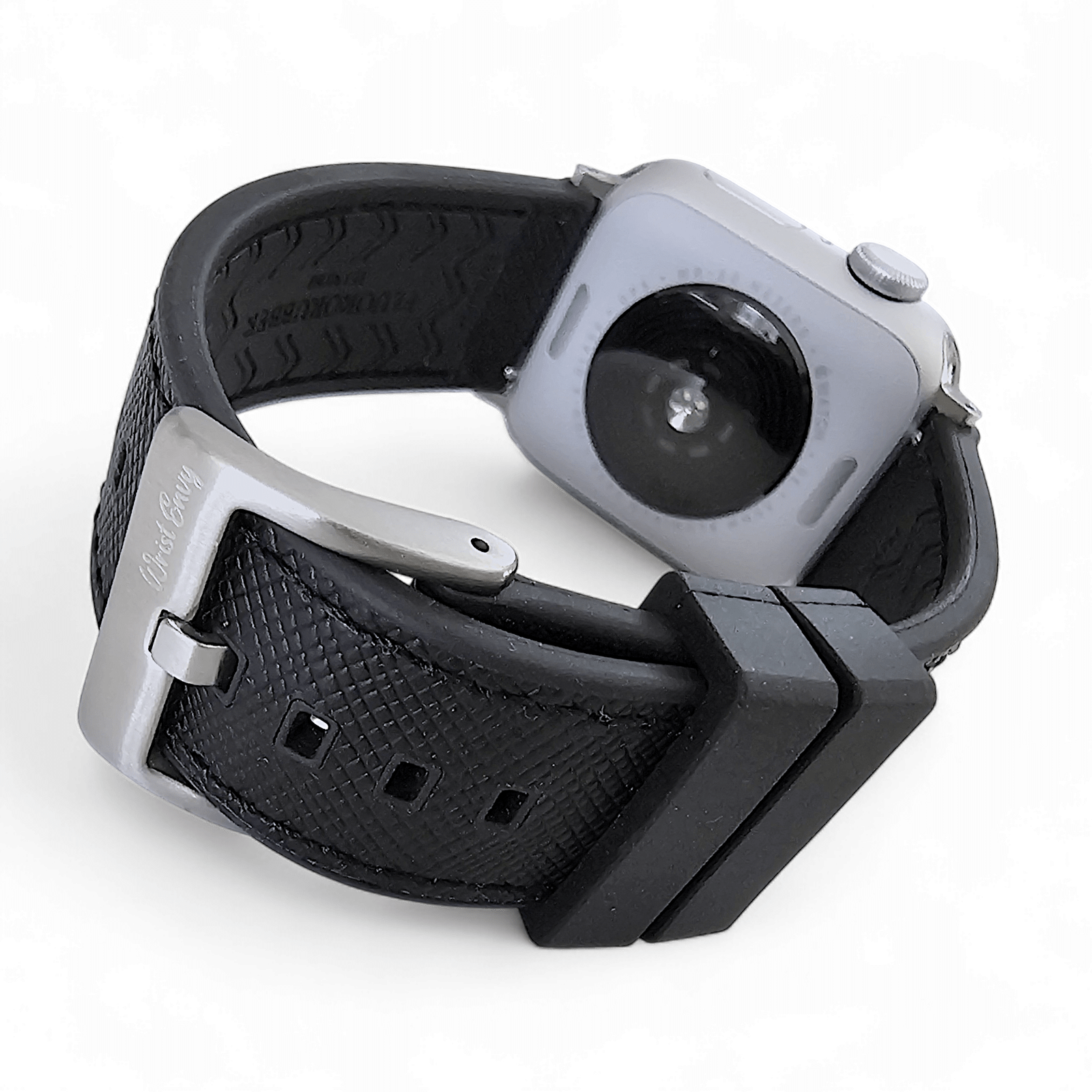 Saffiano Leather & FKM Rubber Watch Strap For Apple IWatch - Wrist Envy