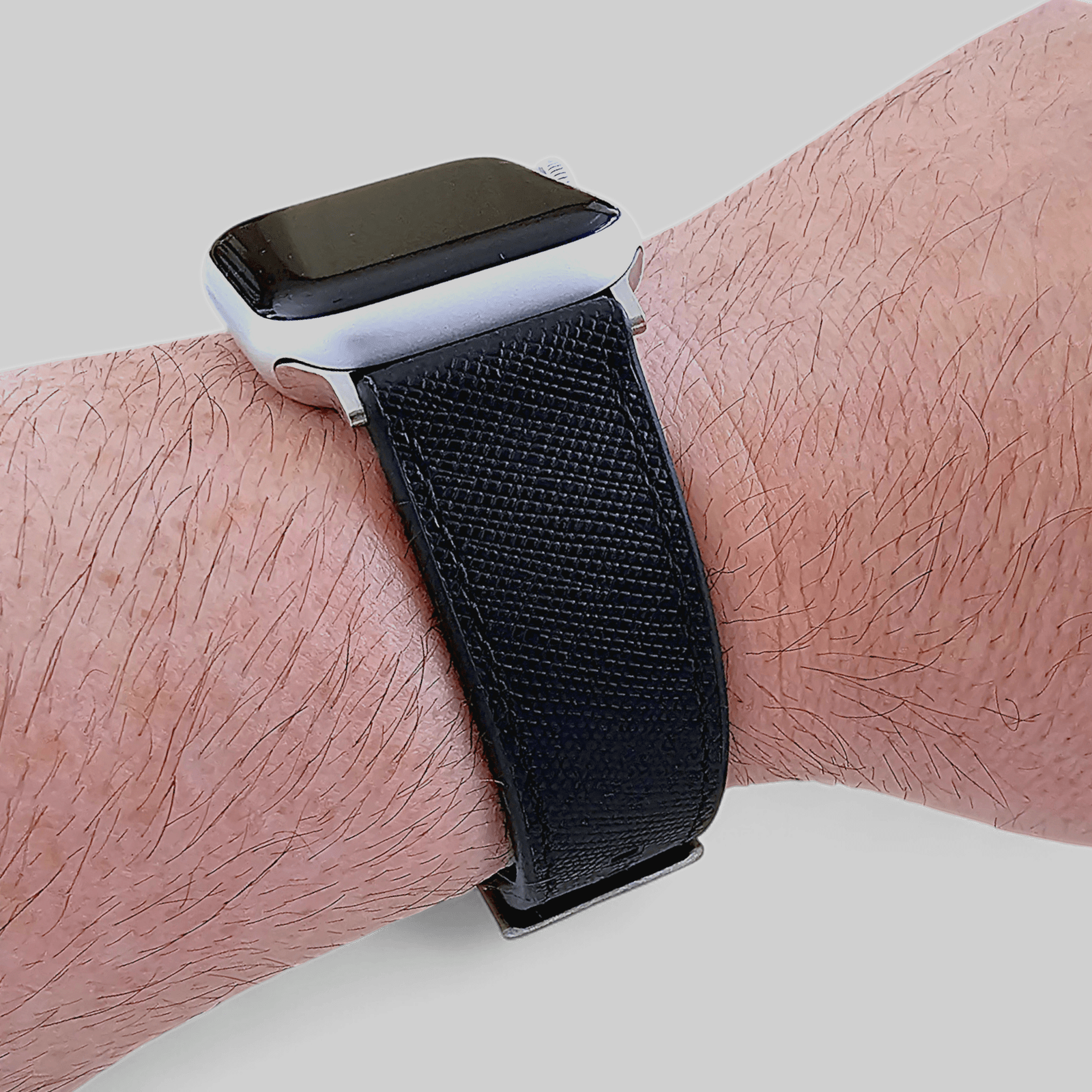 Saffiano Leather & FKM Rubber Watch Strap For Apple IWatch - Wrist Envy