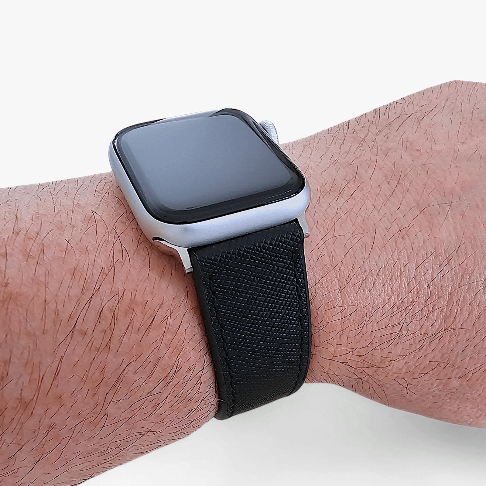 Saffiano Leather & FKM Rubber Watch Strap For Apple IWatch - Wrist Envy