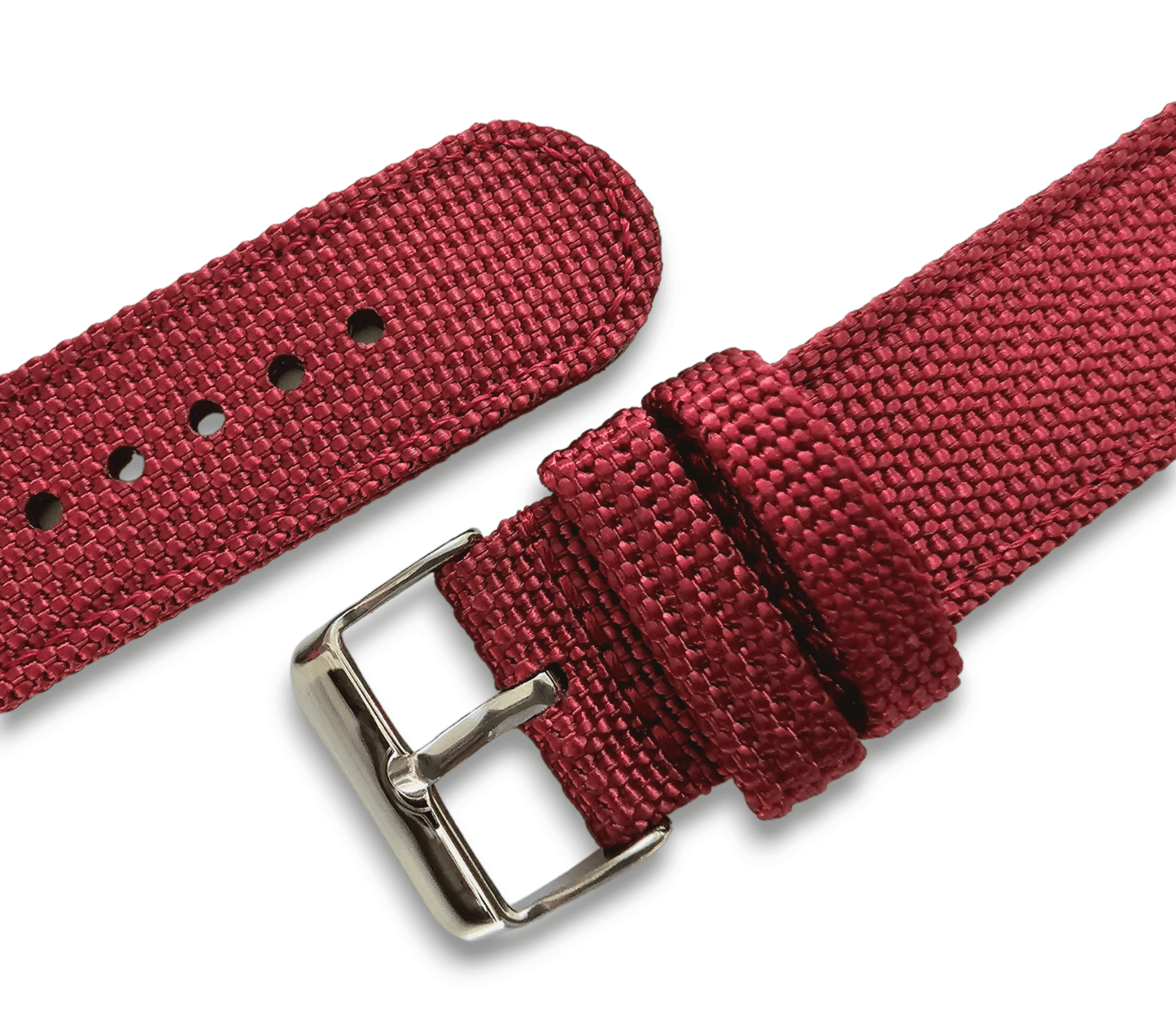 Sailcloth Canvas Watch Strap 18mm 20mm 22mm 24mm Khaki Green Red Blue Black - Wrist Envy