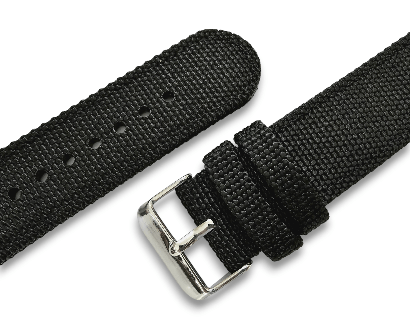 Sailcloth Canvas Watch Strap 18mm 20mm 22mm 24mm Khaki Green Red Blue Black - Wrist Envy