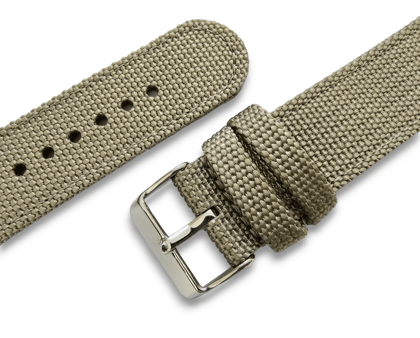 Sailcloth Canvas Watch Strap 18mm 20mm 22mm 24mm Khaki Green Red Blue Black - Wrist Envy