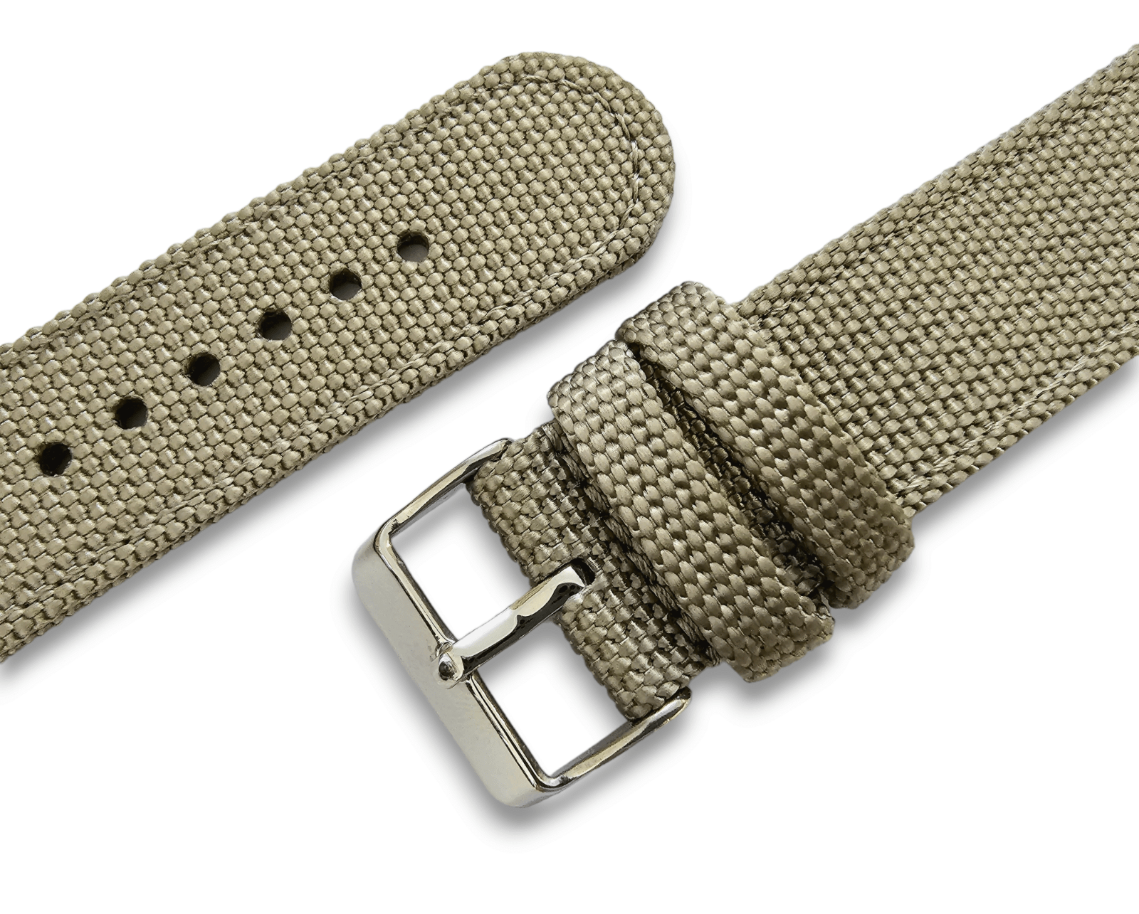 Sailcloth Canvas Watch Strap 18mm 20mm 22mm 24mm Khaki Green Red Blue Black - Wrist Envy