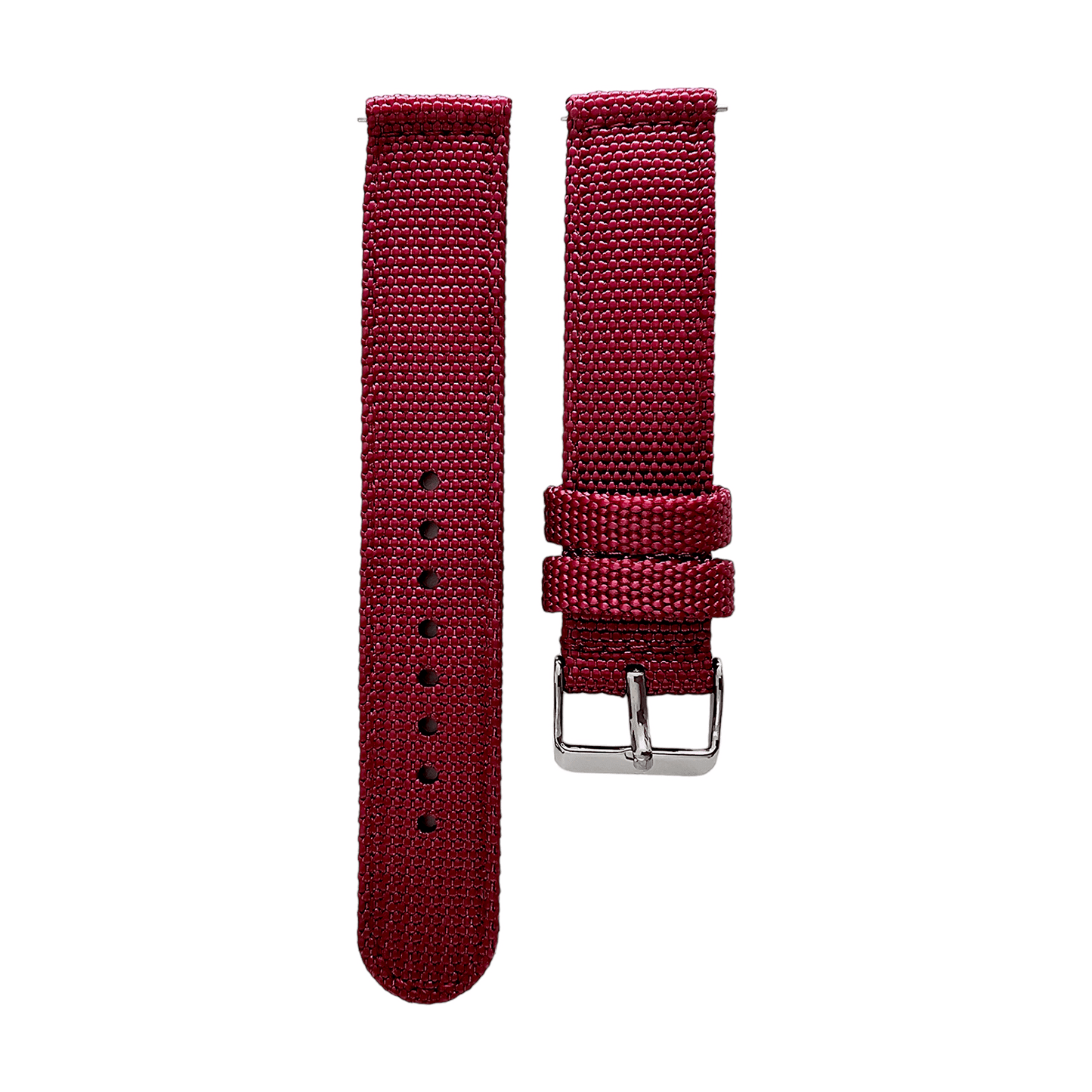 Sailcloth Canvas Watch Strap 18mm 20mm 22mm 24mm Khaki Green Red Blue Black - Wrist Envy