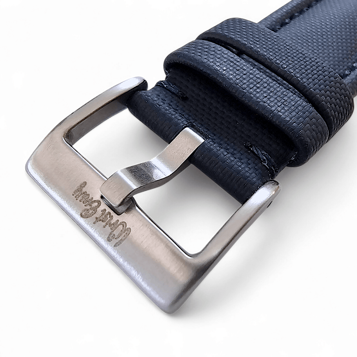 Sailcloth Watch Strap 20mm 22mm Navy Blue - Wrist Envy