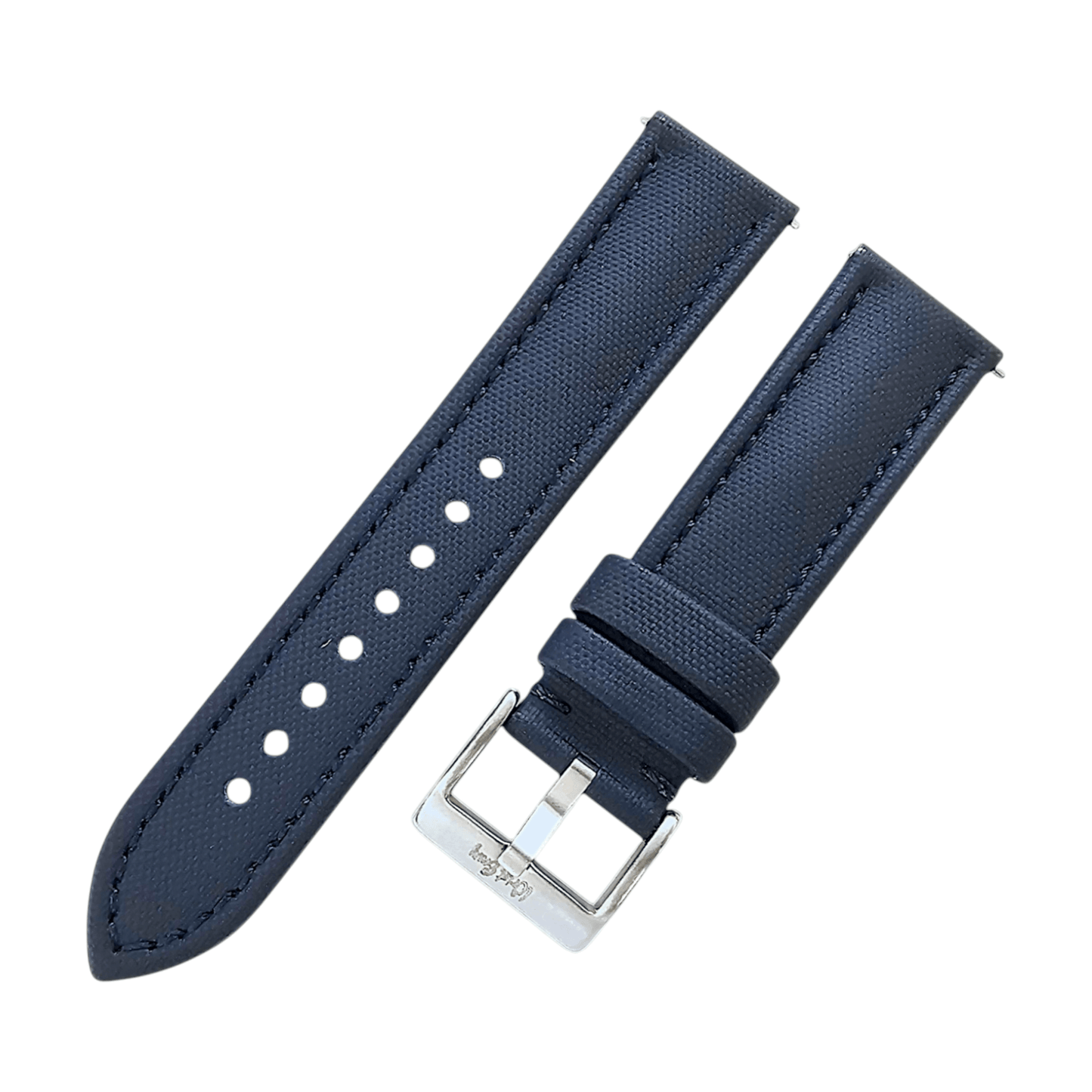 Sailcloth Watch Strap 20mm 22mm Navy Blue - Wrist Envy