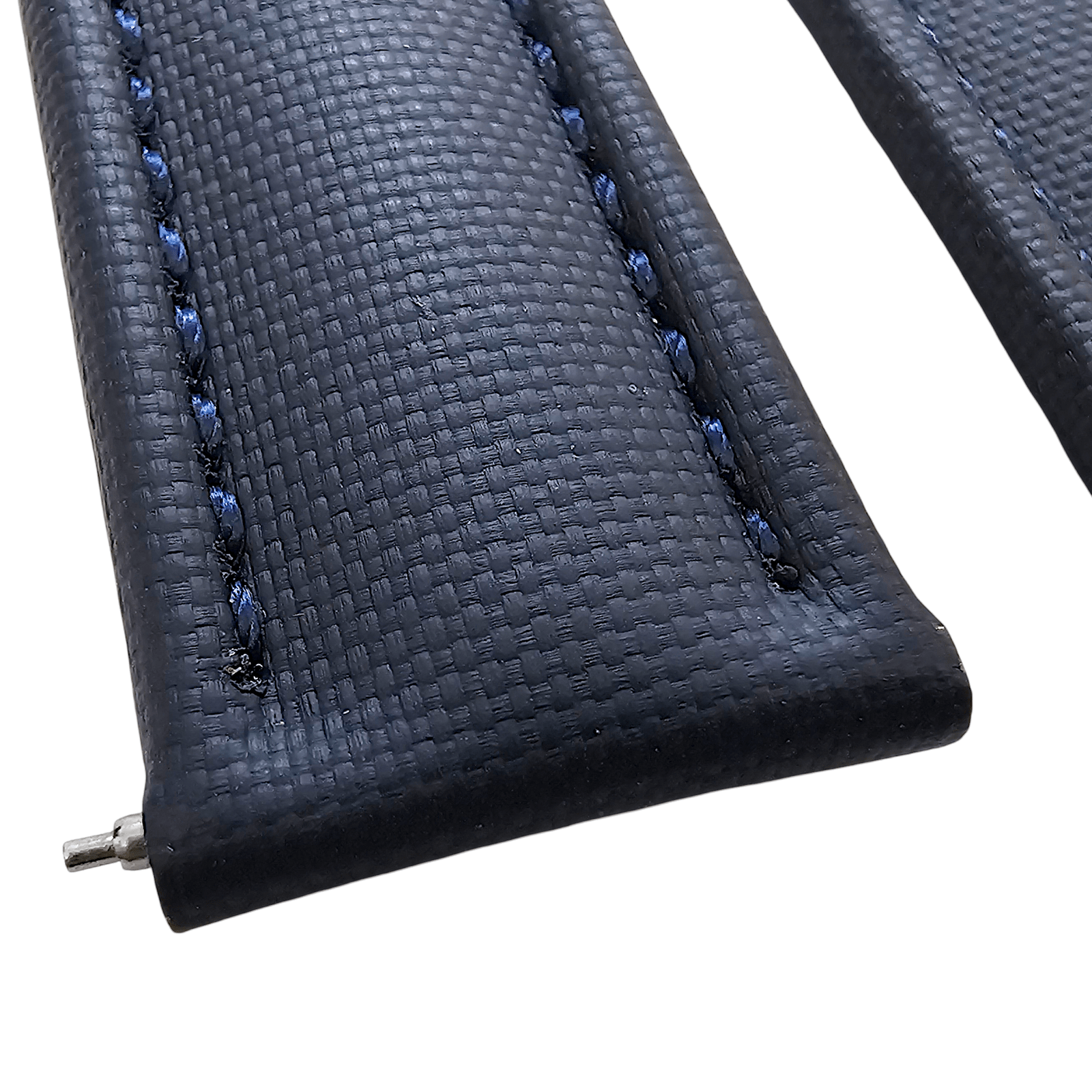 Sailcloth Watch Strap 20mm 22mm Navy Blue - Wrist Envy
