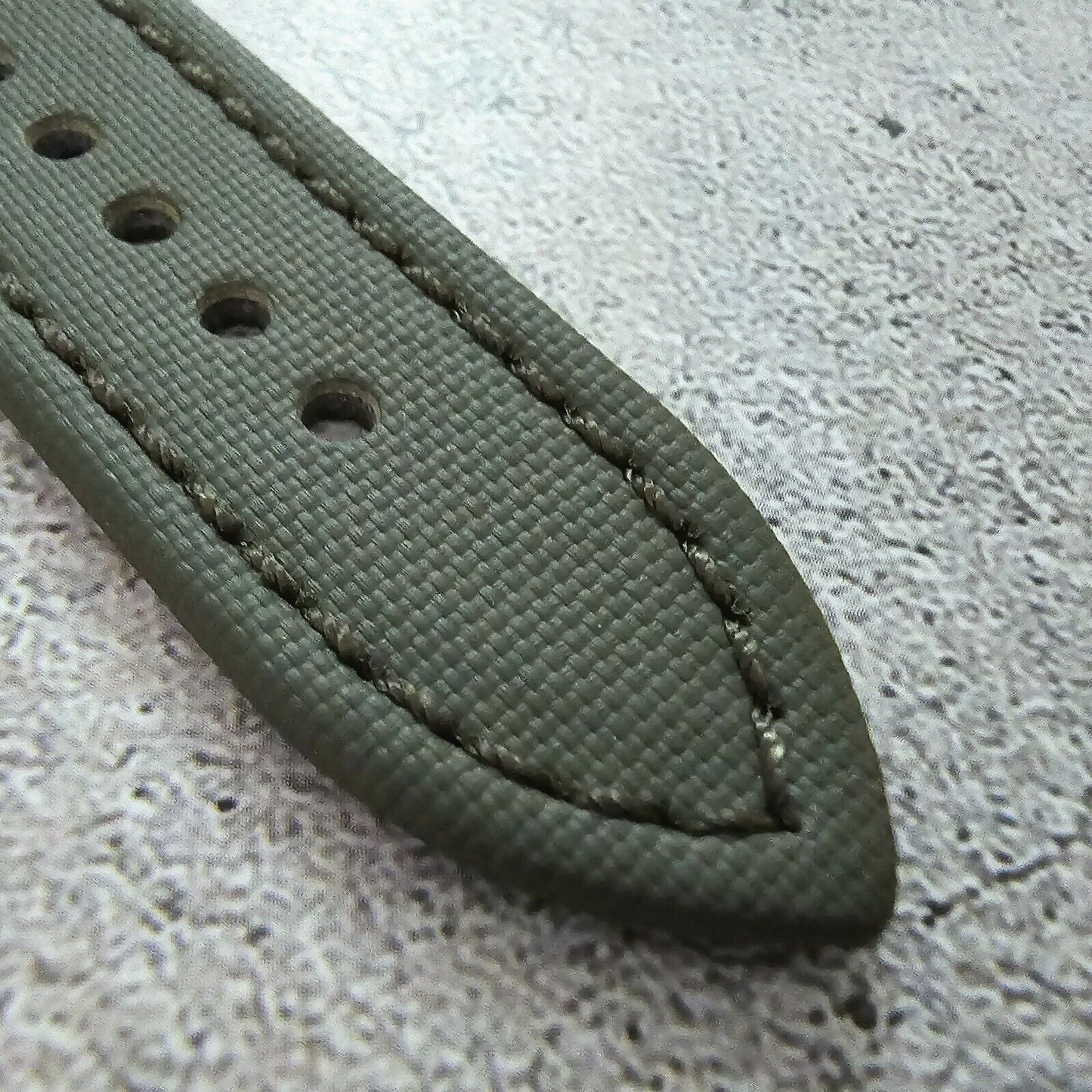 Sailcloth Watch Strap 20mm 22mm Olive Green - Wrist Envy