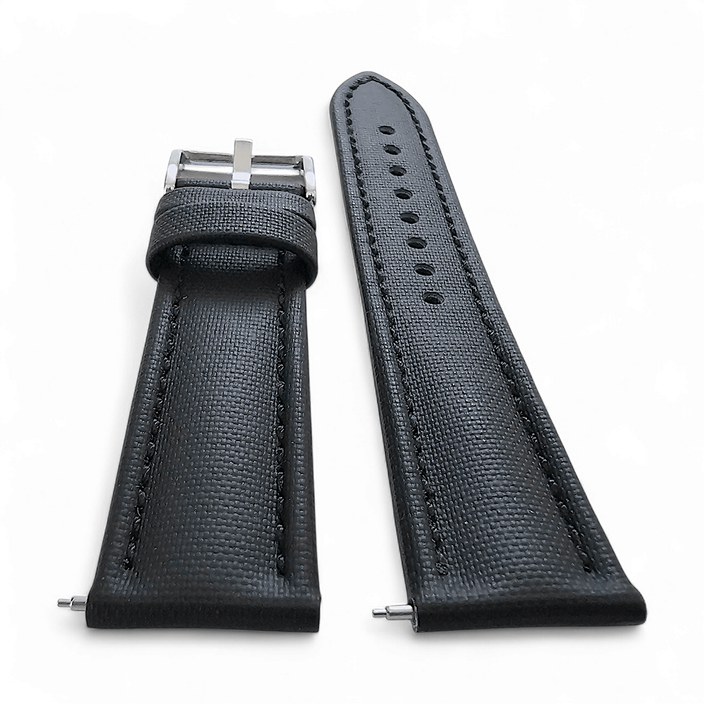 Sailcloth Watch Strap Band 20mm 22mm Black - Wrist Envy