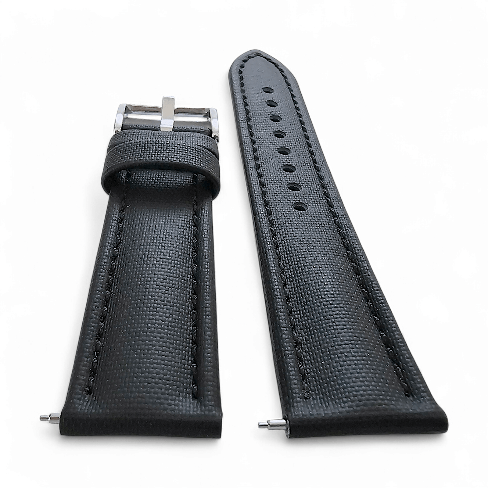Sailcloth Watch Strap Band 20mm 22mm Black - Wrist Envy