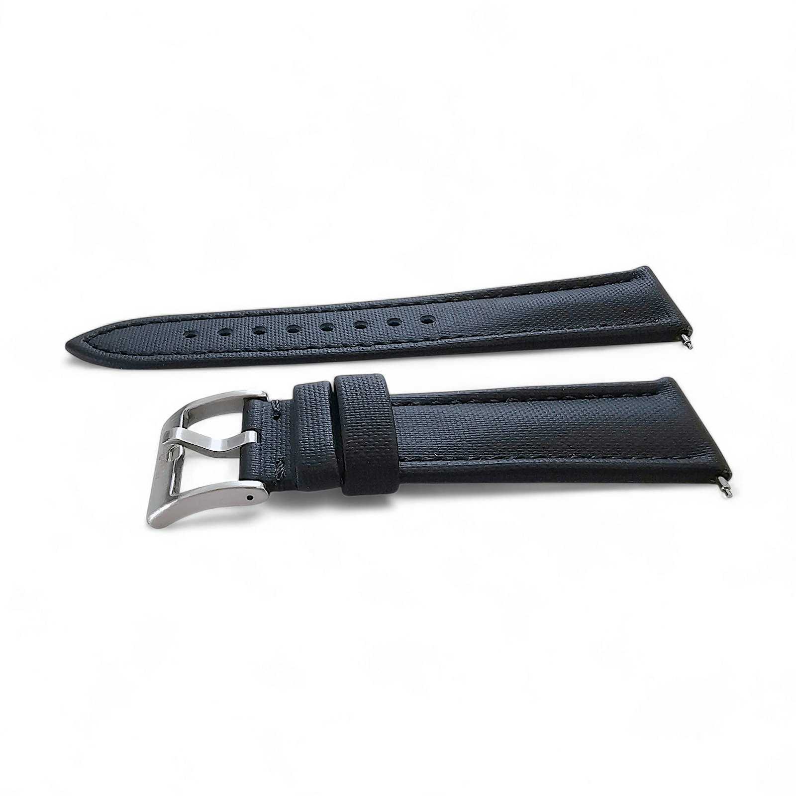 Sailcloth Watch Strap Band 20mm 22mm Black - Wrist Envy