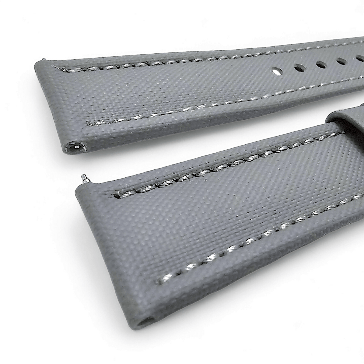 Sailcloth Watch Strap Band Premium Two Piece 20mm 22mm Navy Grey Replacement UK - Wrist Envy