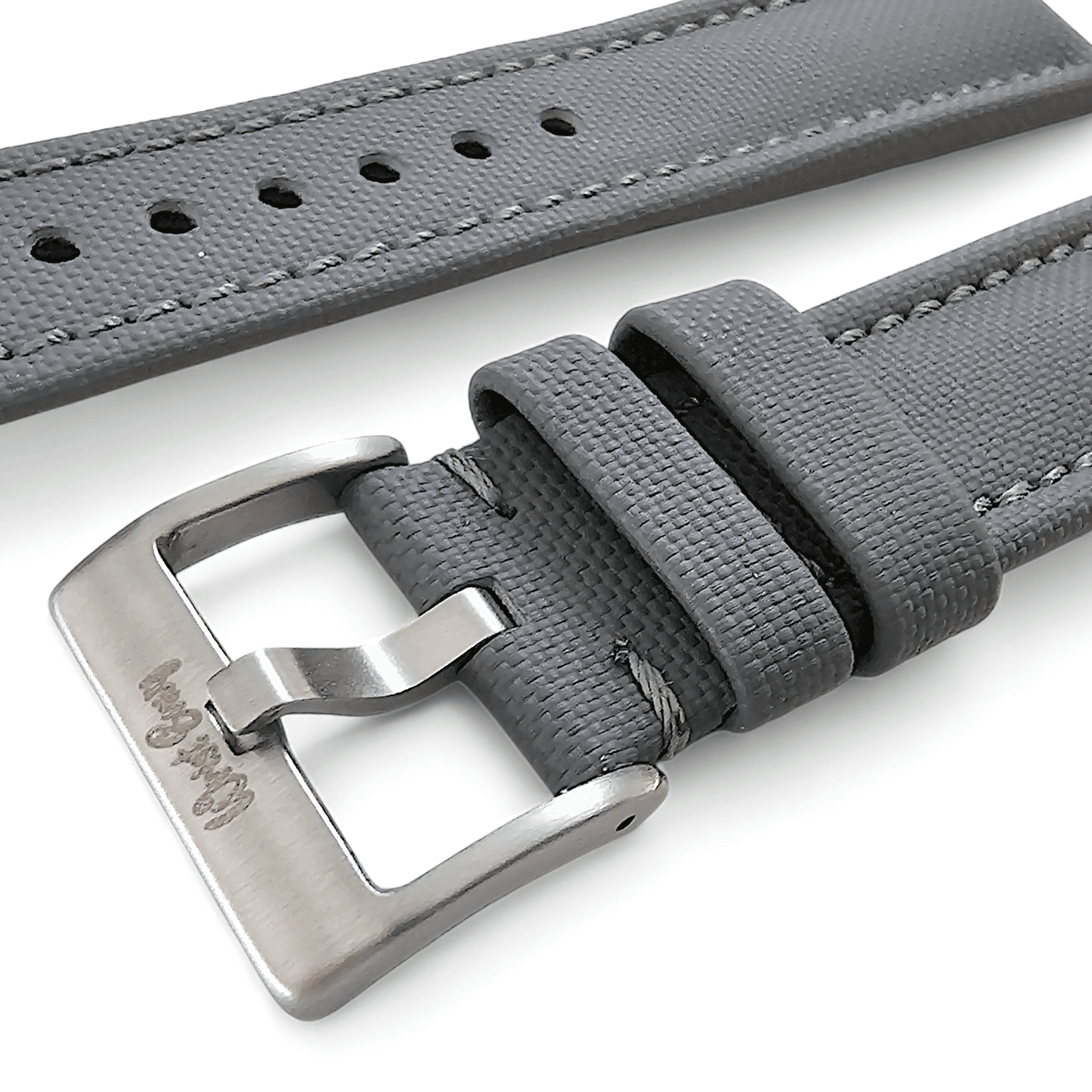 Sailcloth Watch Strap Band Premium Two Piece 20mm 22mm Navy Grey Replacement UK - Wrist Envy