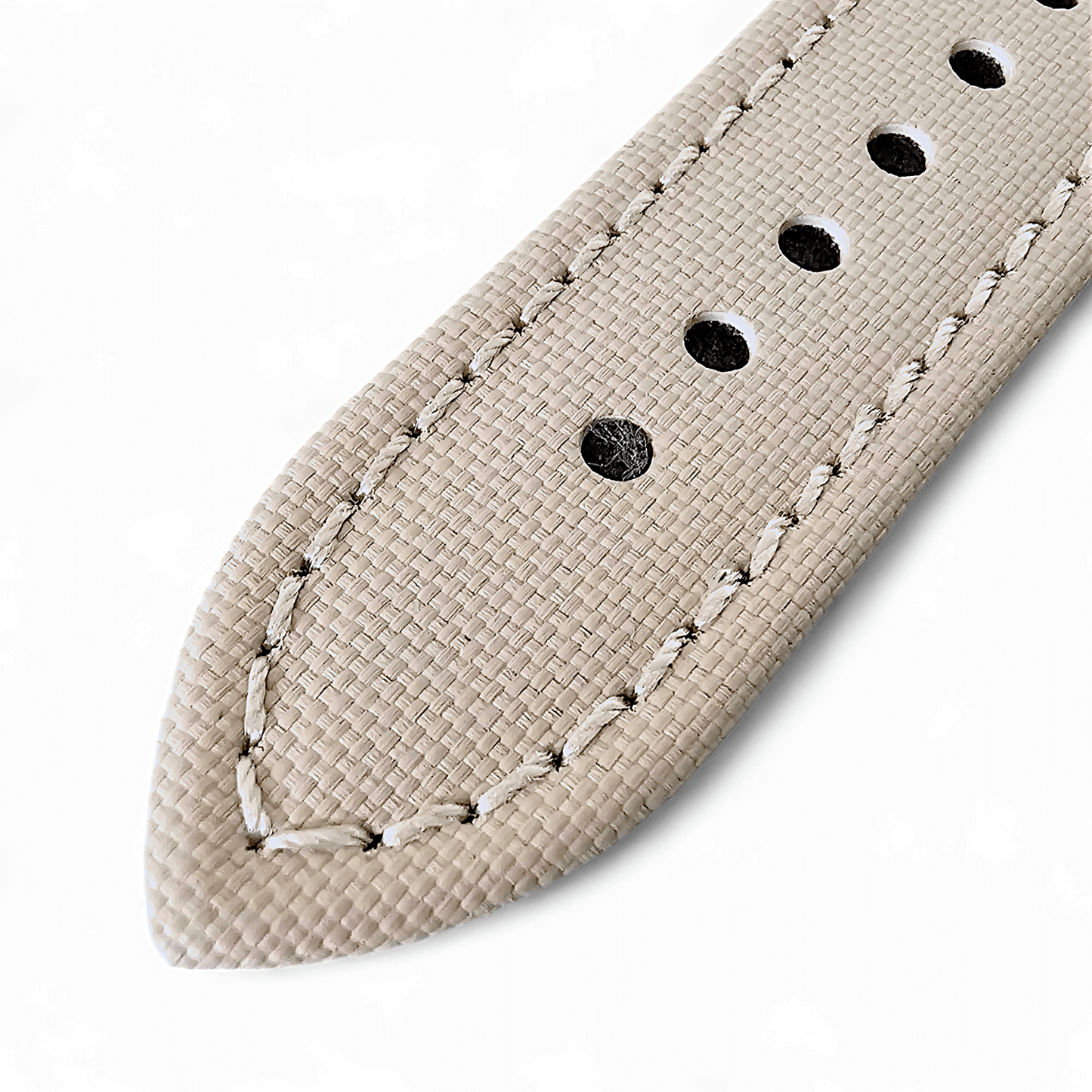 Sailcloth Watch Strap Band Two Piece 20mm 22mm Beige - Wrist Envy
