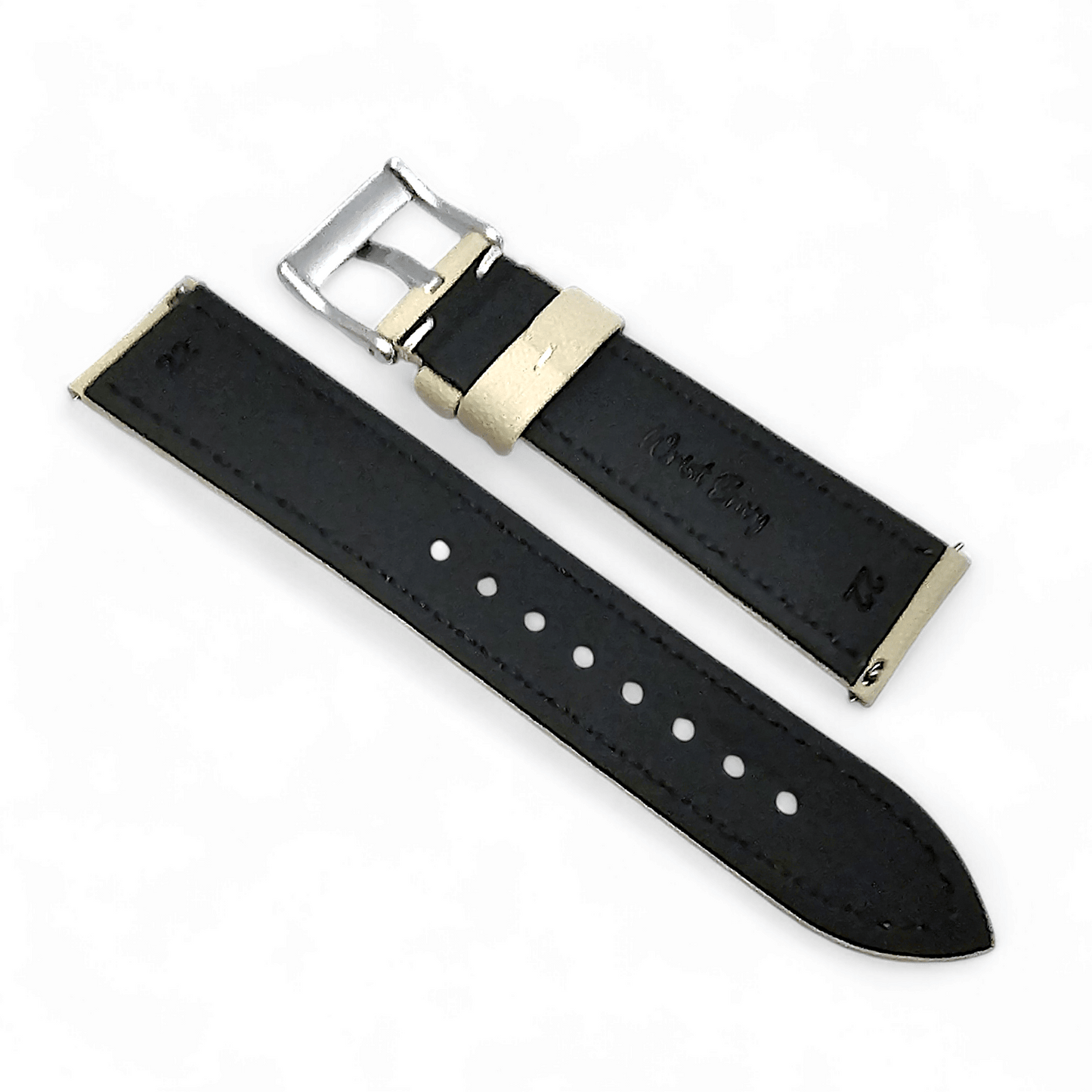 Sailcloth Watch Strap Band Two Piece 20mm 22mm Beige - Wrist Envy