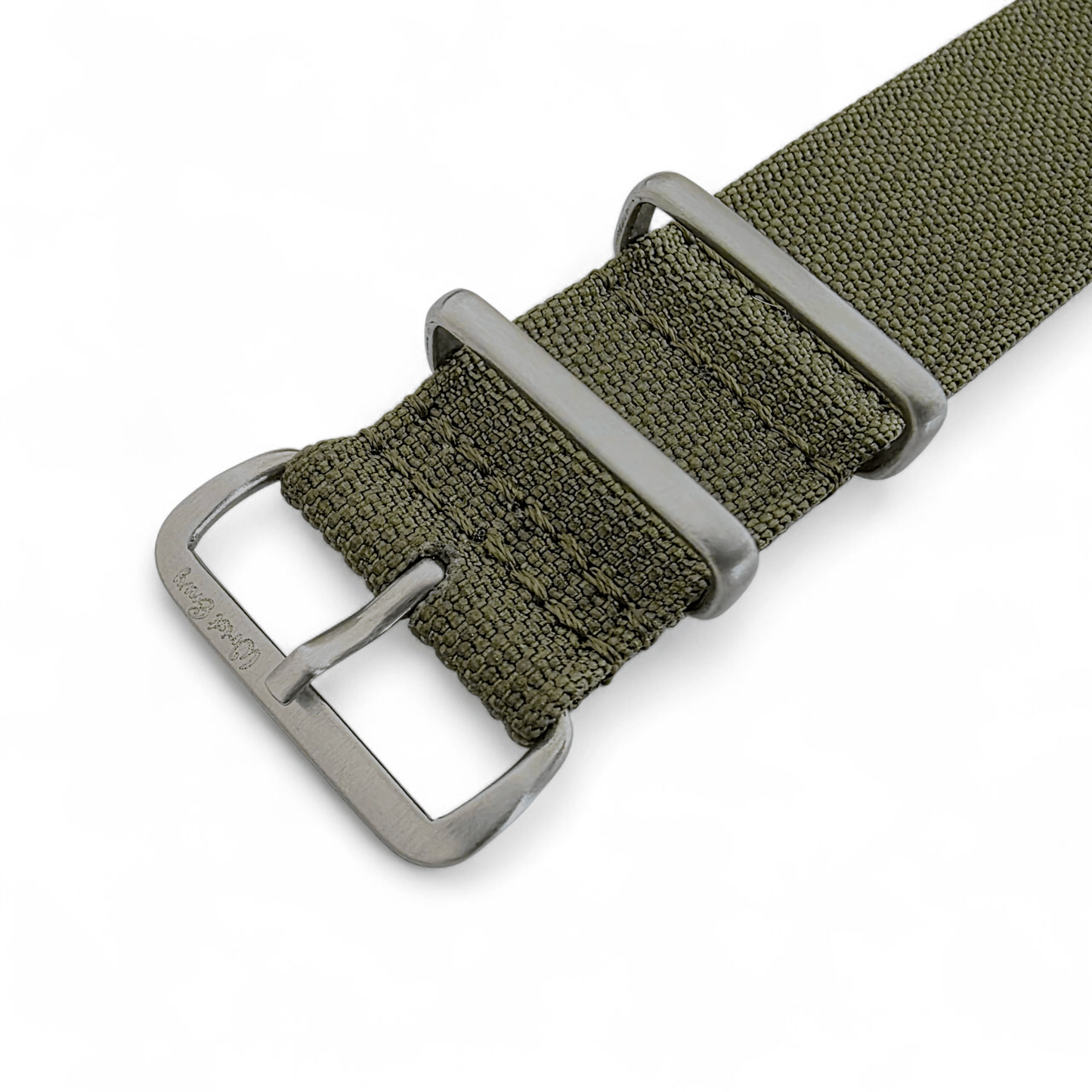Sentinel Ribbed Nylon Watch Strap 18mm 20mm 22mm Green - Wrist Envy