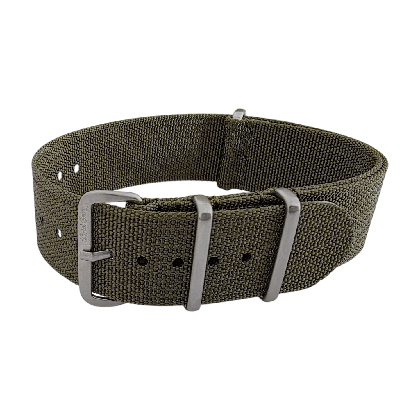 Sentinel Ribbed Nylon Watch Strap 18mm 20mm 22mm Green - Wrist Envy