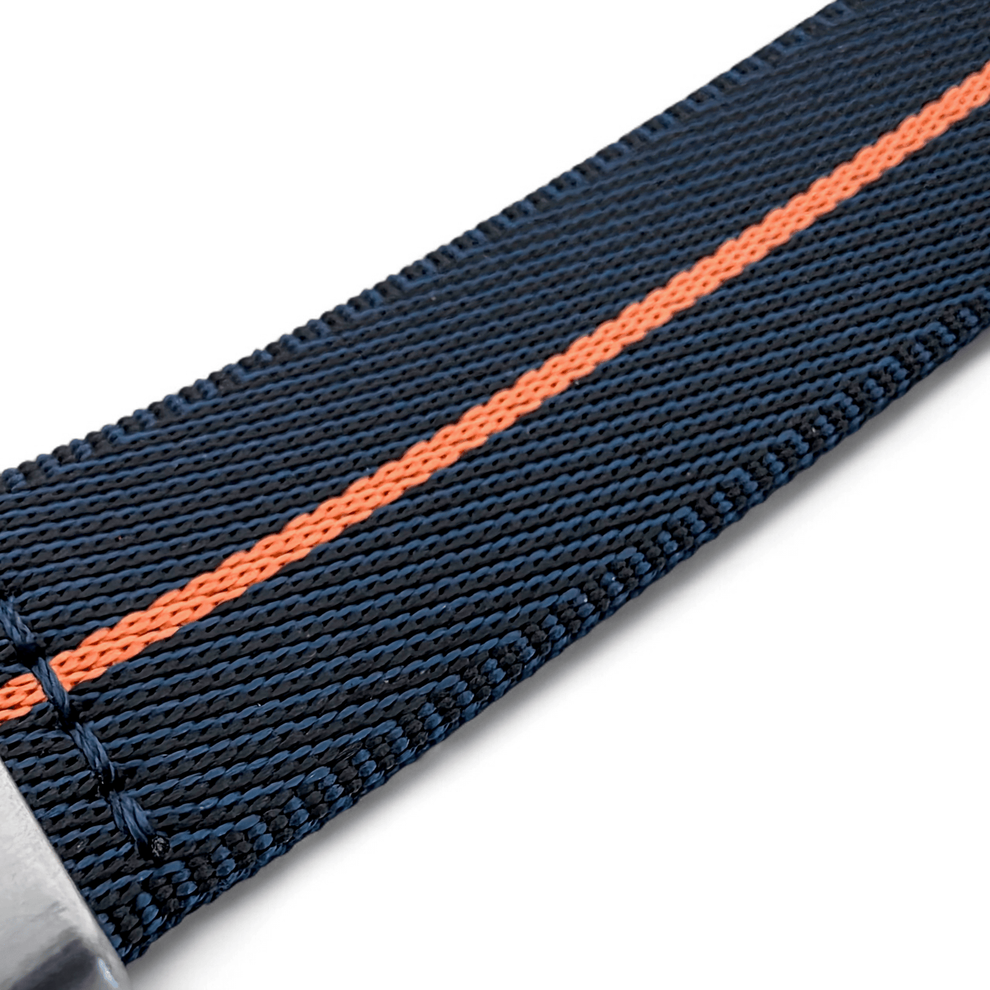Serica 1.8mm Thick Nylon Military Watch Strap 20mm 22mm Blue Orange - Wrist Envy