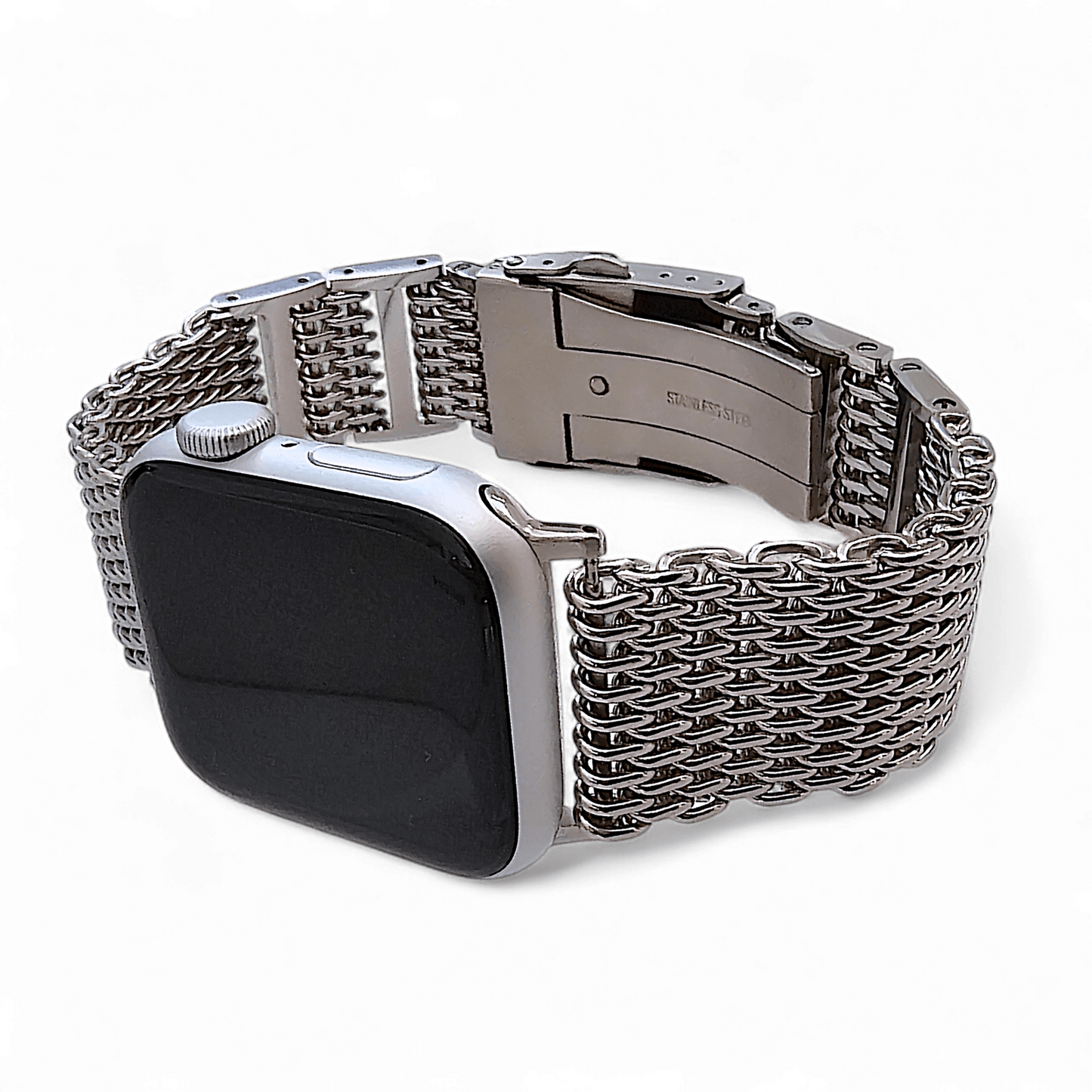 Shark Mesh 4.2mm Thick 316L Steel Bracelet For Apple Watch - Wrist Envy