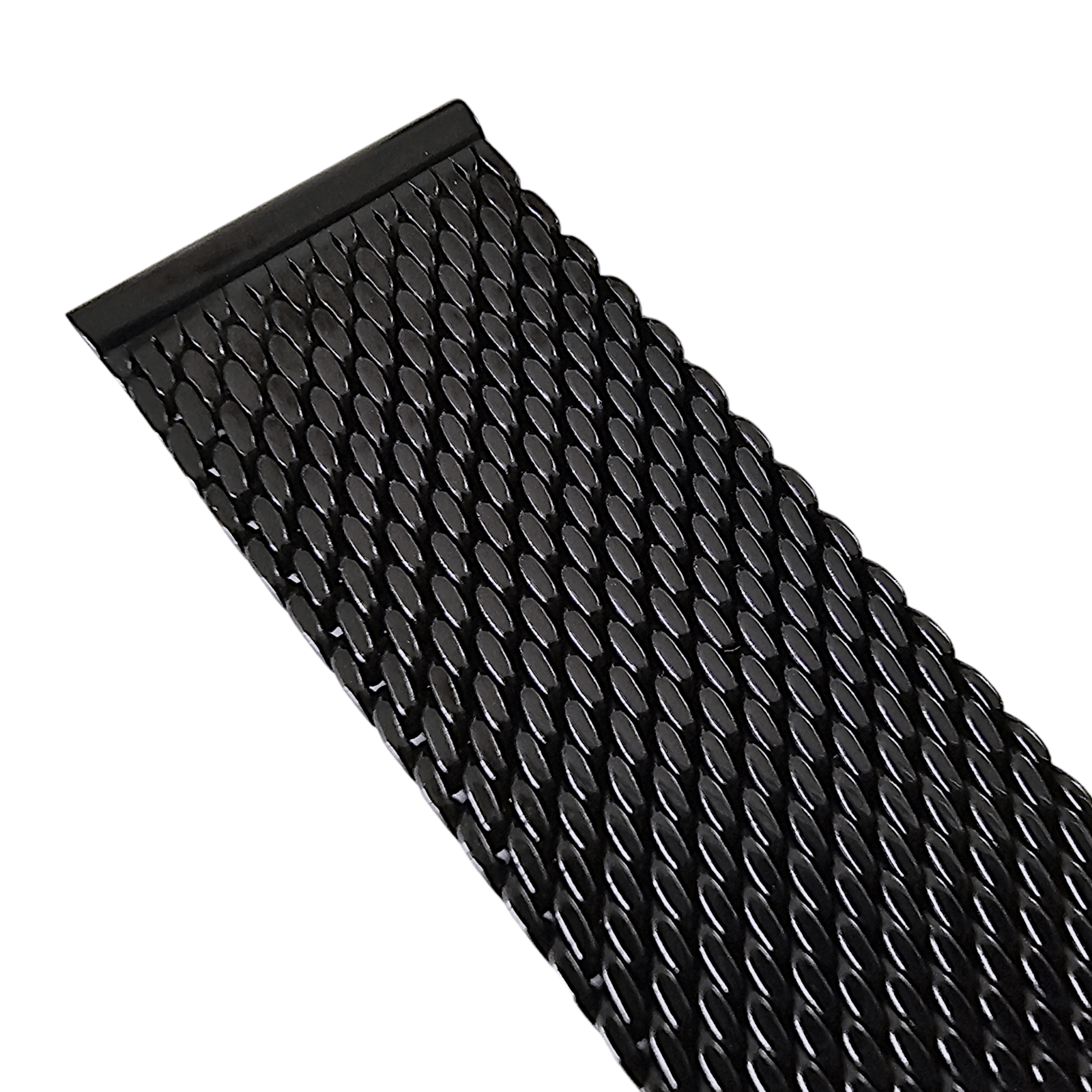 Shark Mesh Black High Quality 2.7mm Thick Milanese Watch Strap Band 18 20 22 mm - Wrist Envy