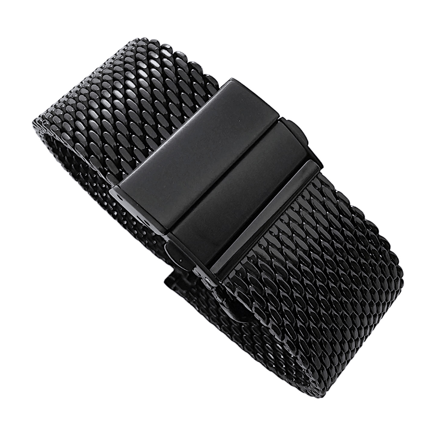 Shark Mesh Black High Quality 2.7mm Thick Milanese Watch Strap Band 18 20 22 mm - Wrist Envy