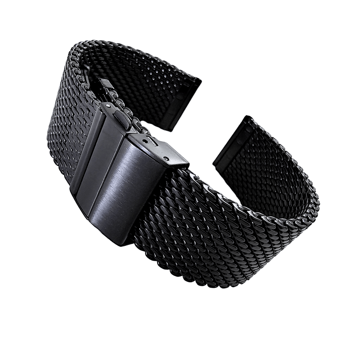 Shark Mesh Black High Quality 2.7mm Thick Milanese Watch Strap Band 18 20 22 mm - Wrist Envy