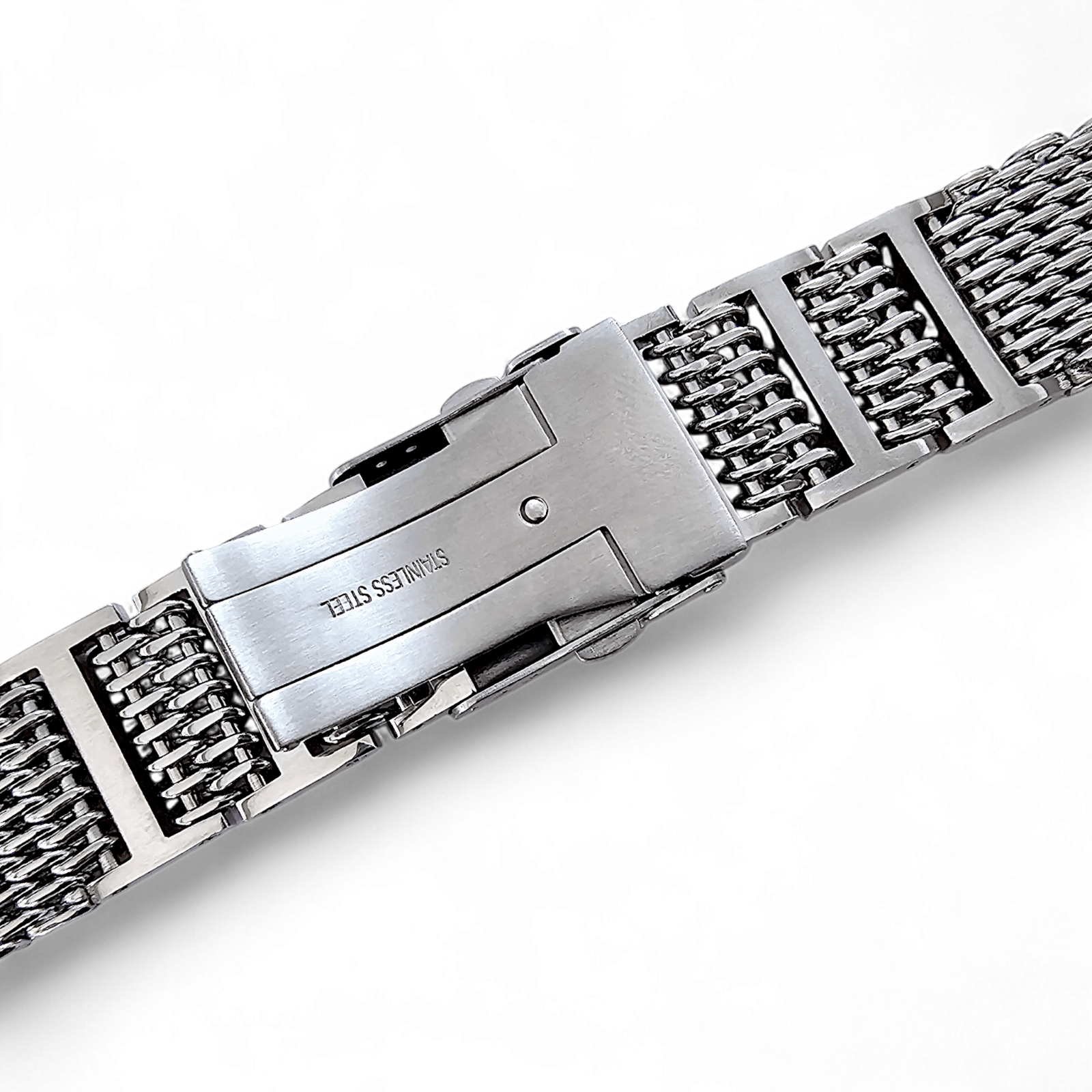 Shark Mesh Genuine H Link 4.2mm Thick Bracelet 316L Stainless Steel 20mm 22mm - Wrist Envy