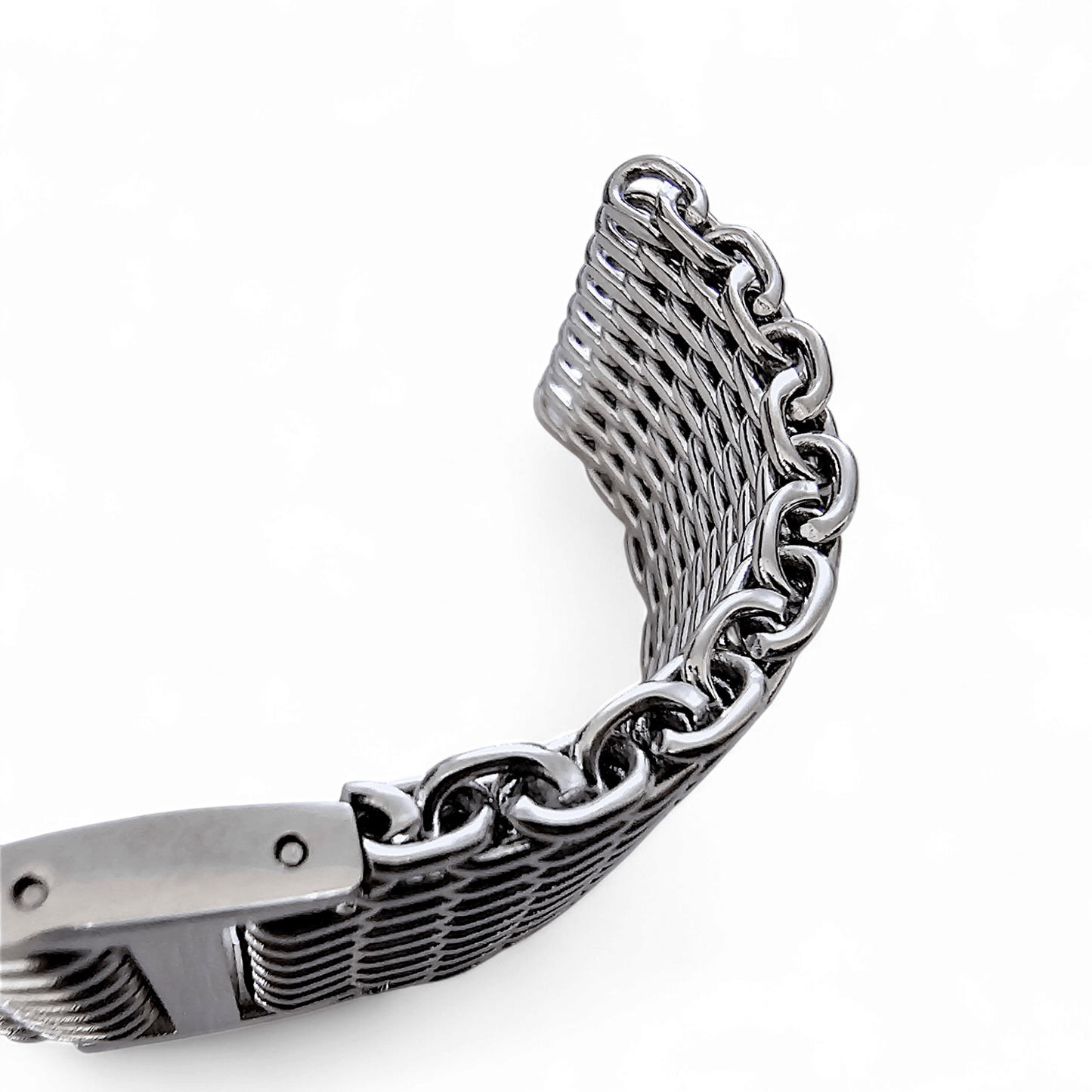 Shark Mesh Genuine H Link 4.2mm Thick Bracelet 316L Stainless Steel 20mm 22mm - Wrist Envy
