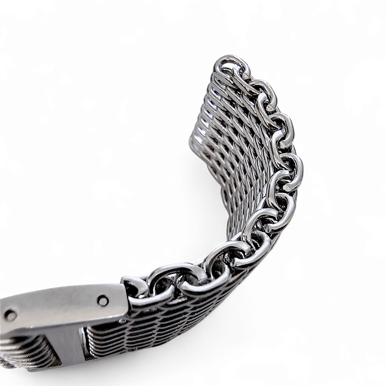 Shark Mesh Genuine H Link 4.2mm Thick Bracelet 316L Stainless Steel 20mm 22mm - Wrist Envy
