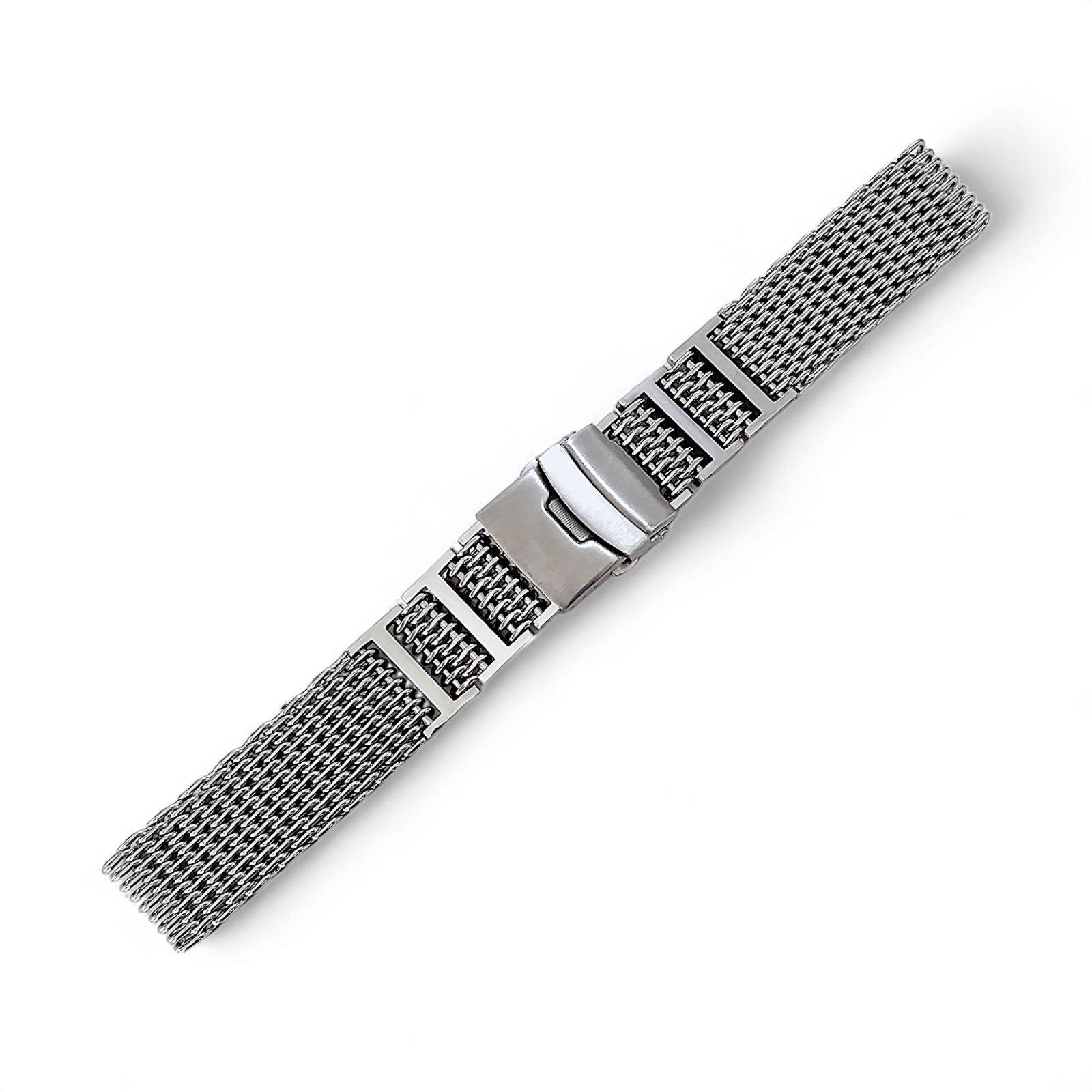 Shark Mesh Genuine H Link 4.2mm Thick Bracelet 316L Stainless Steel 20mm 22mm - Wrist Envy