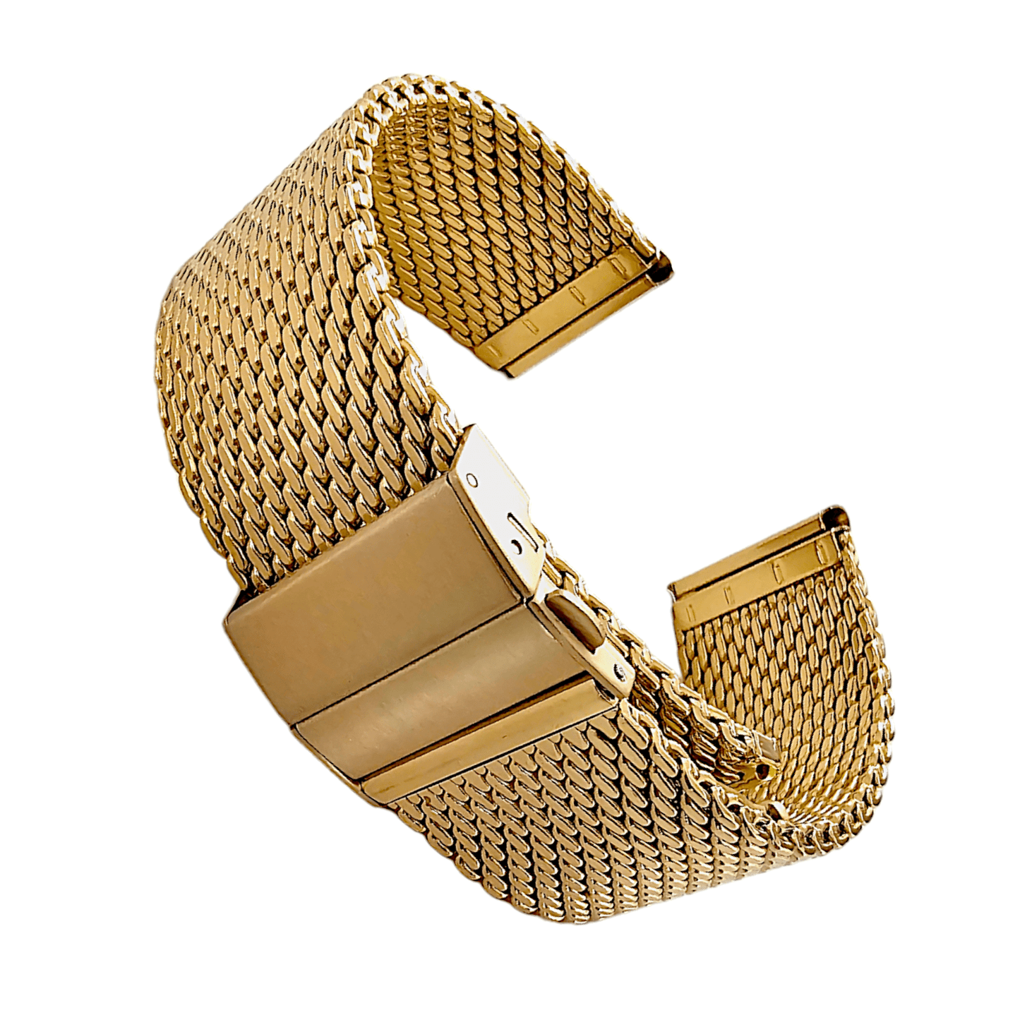 Shark Mesh High Quality 2.7mm Thick Milanese Watch Strap Band Gold 18 20 22 mm - Wrist Envy