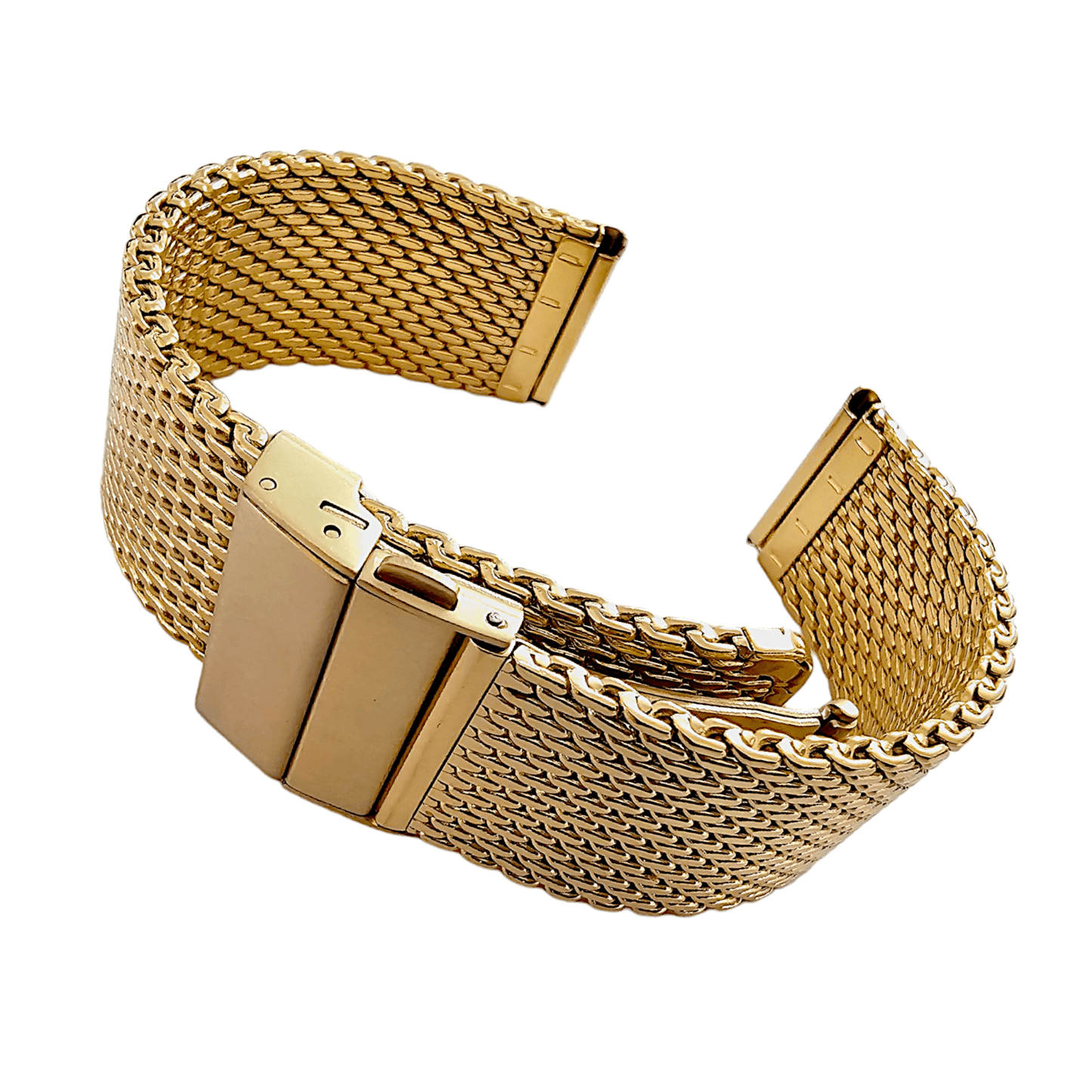 Shark Mesh High Quality 2.7mm Thick Milanese Watch Strap Band Gold 18 20 22 mm - Wrist Envy