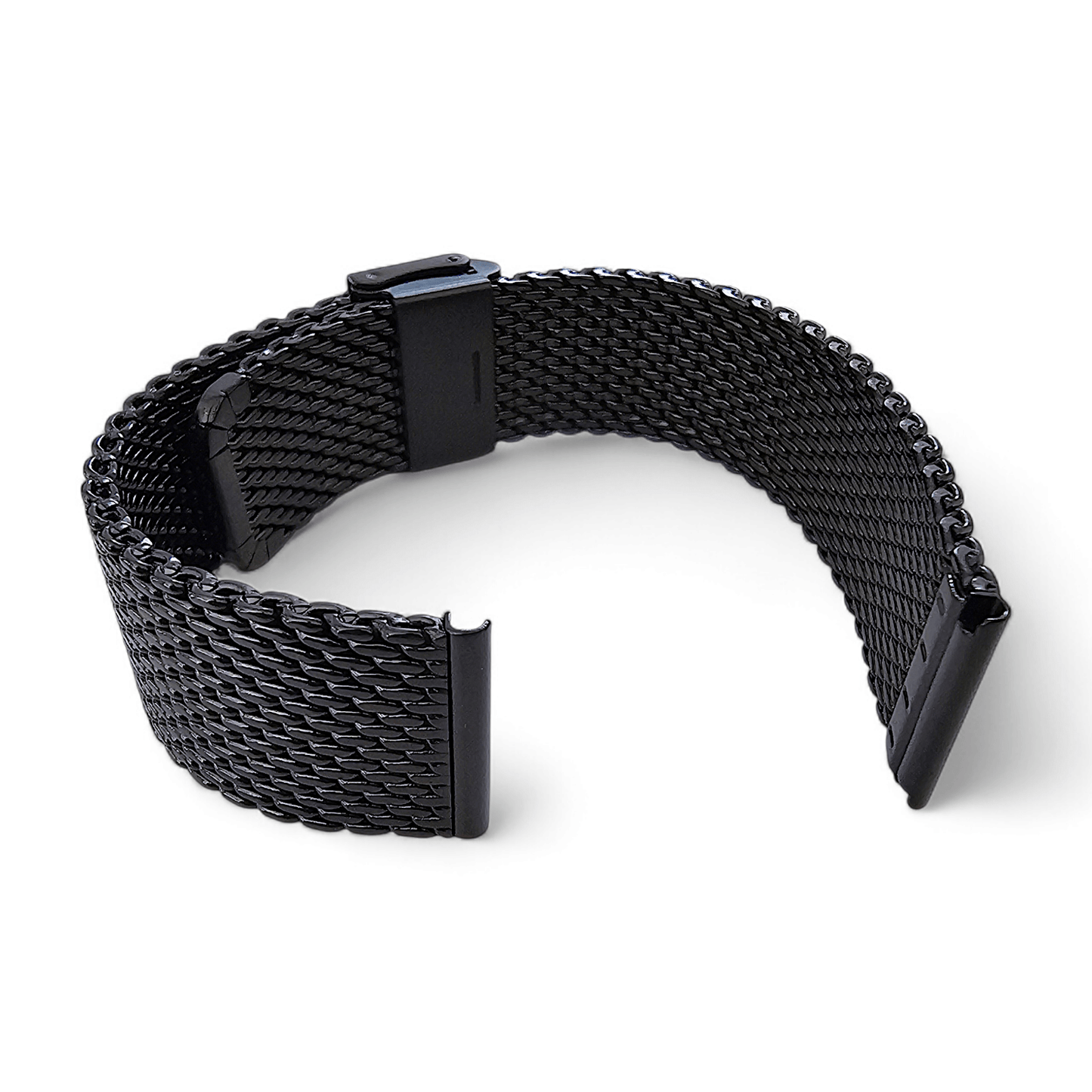 Shark Mesh High Quality 2.7mm Thick Watch Strap 20mm Black PVD - Wrist Envy