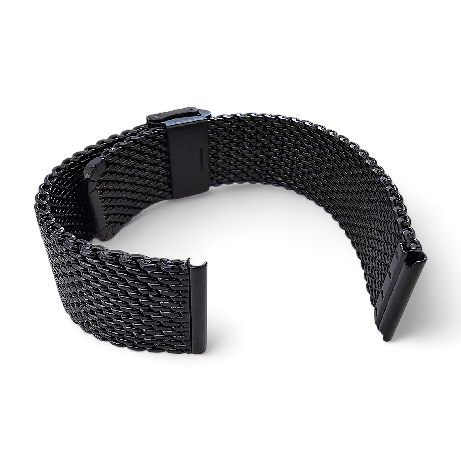 Shark Mesh High Quality 2.7mm Thick Watch Strap 20mm Black PVD - Wrist Envy