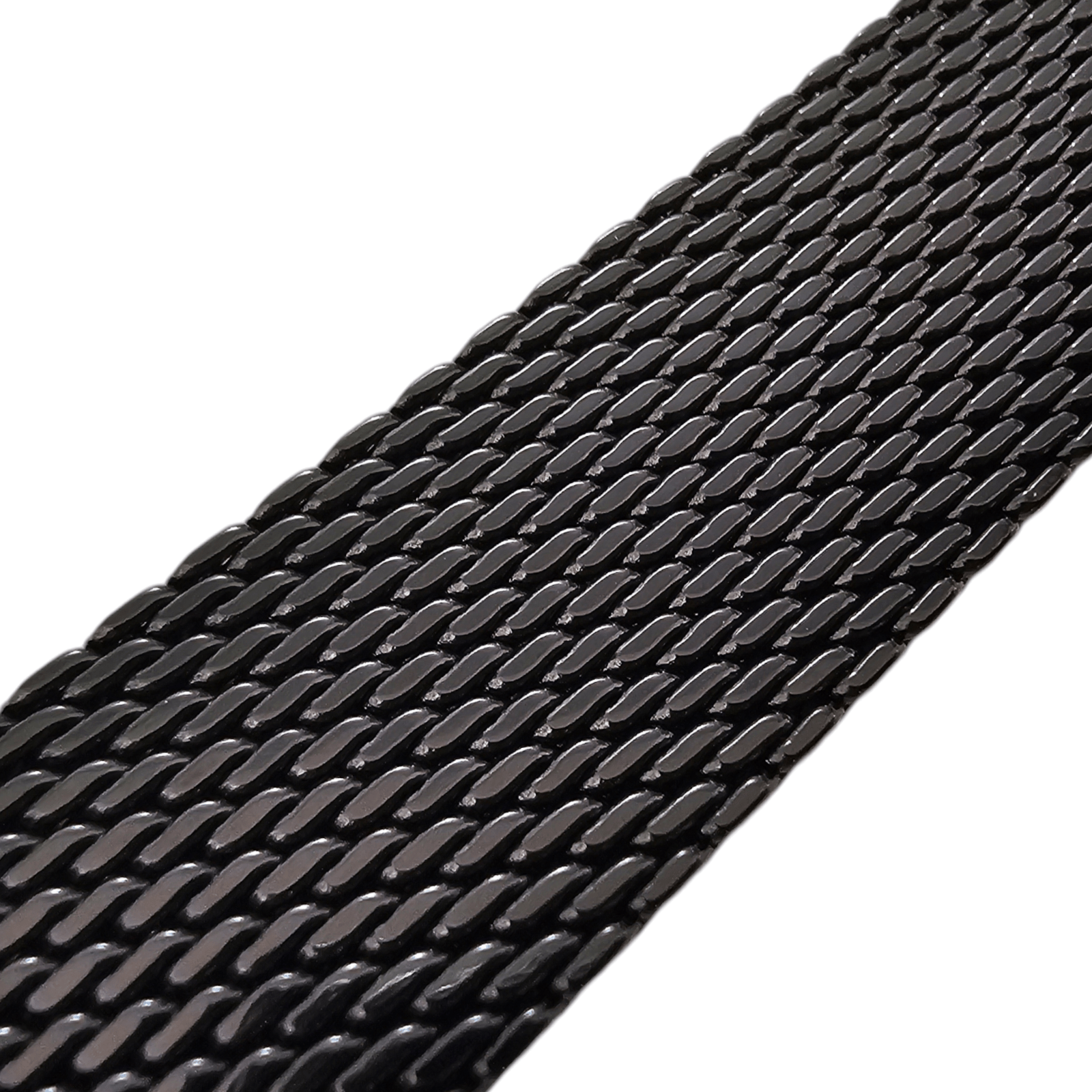 Shark Mesh High Quality 2.7mm Thick Watch Strap 20mm Black PVD - Wrist Envy