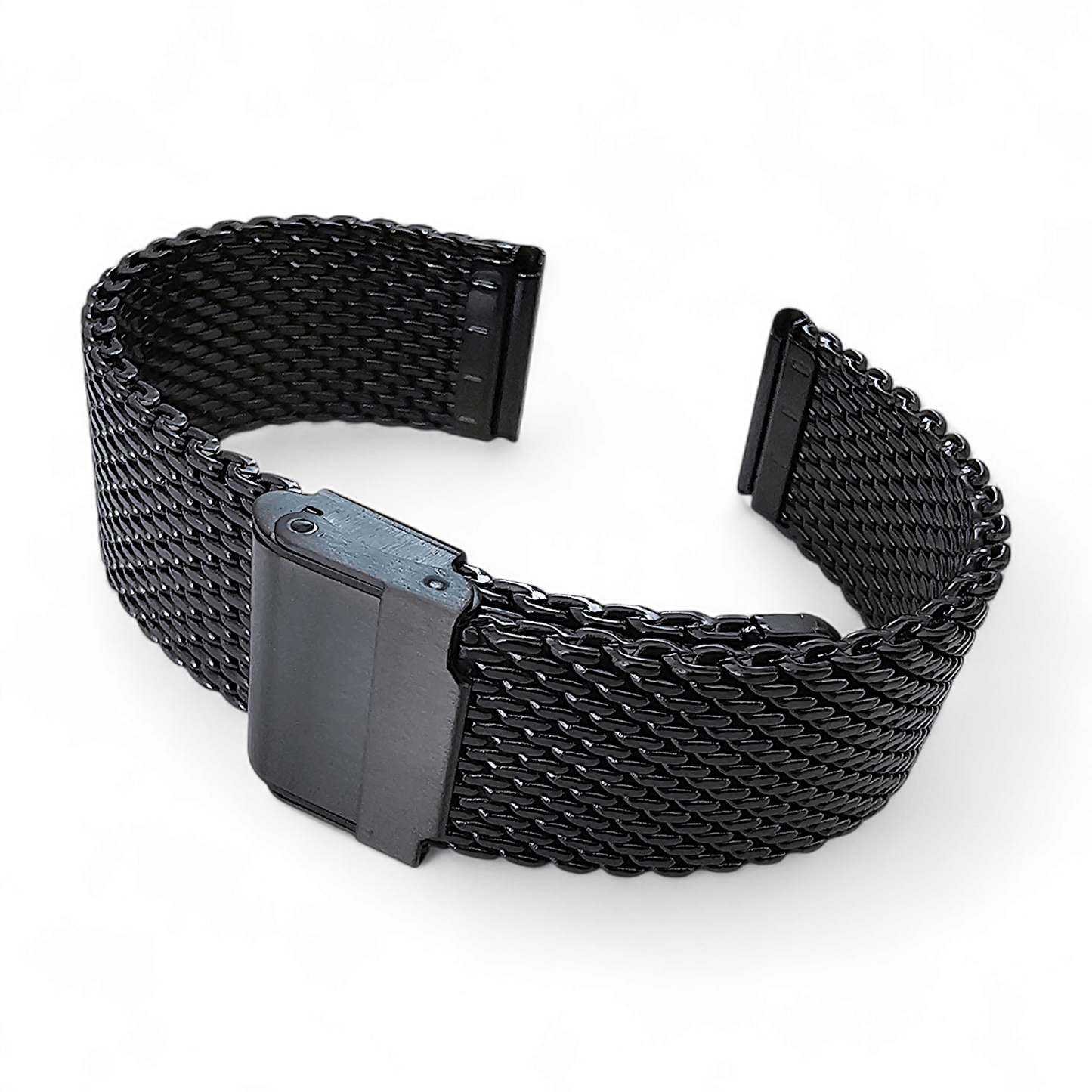Shark Mesh High Quality 2.7mm Thick Watch Strap 20mm Black PVD - Wrist Envy