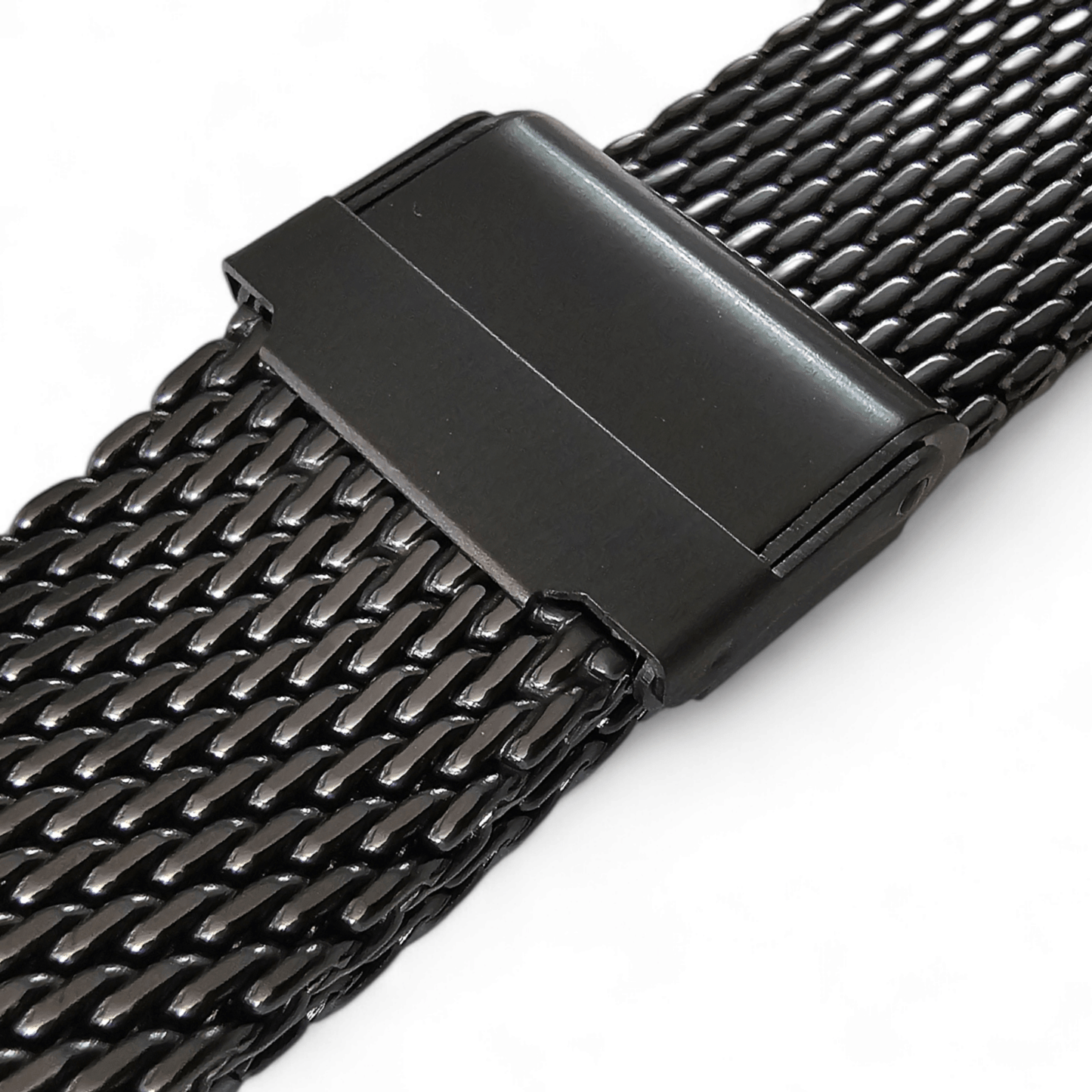 Shark Mesh High Quality 2.7mm Thick Watch Strap 20mm Black PVD - Wrist Envy