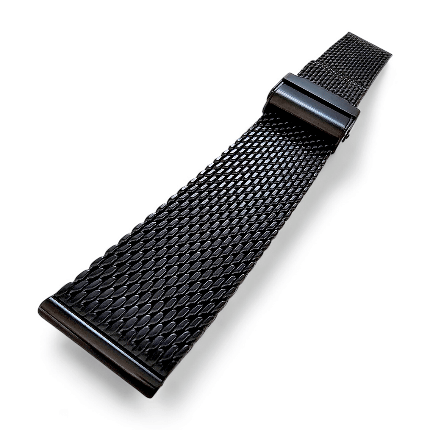 Shark Mesh High Quality 2.7mm Thick Watch Strap 20mm Black PVD - Wrist Envy