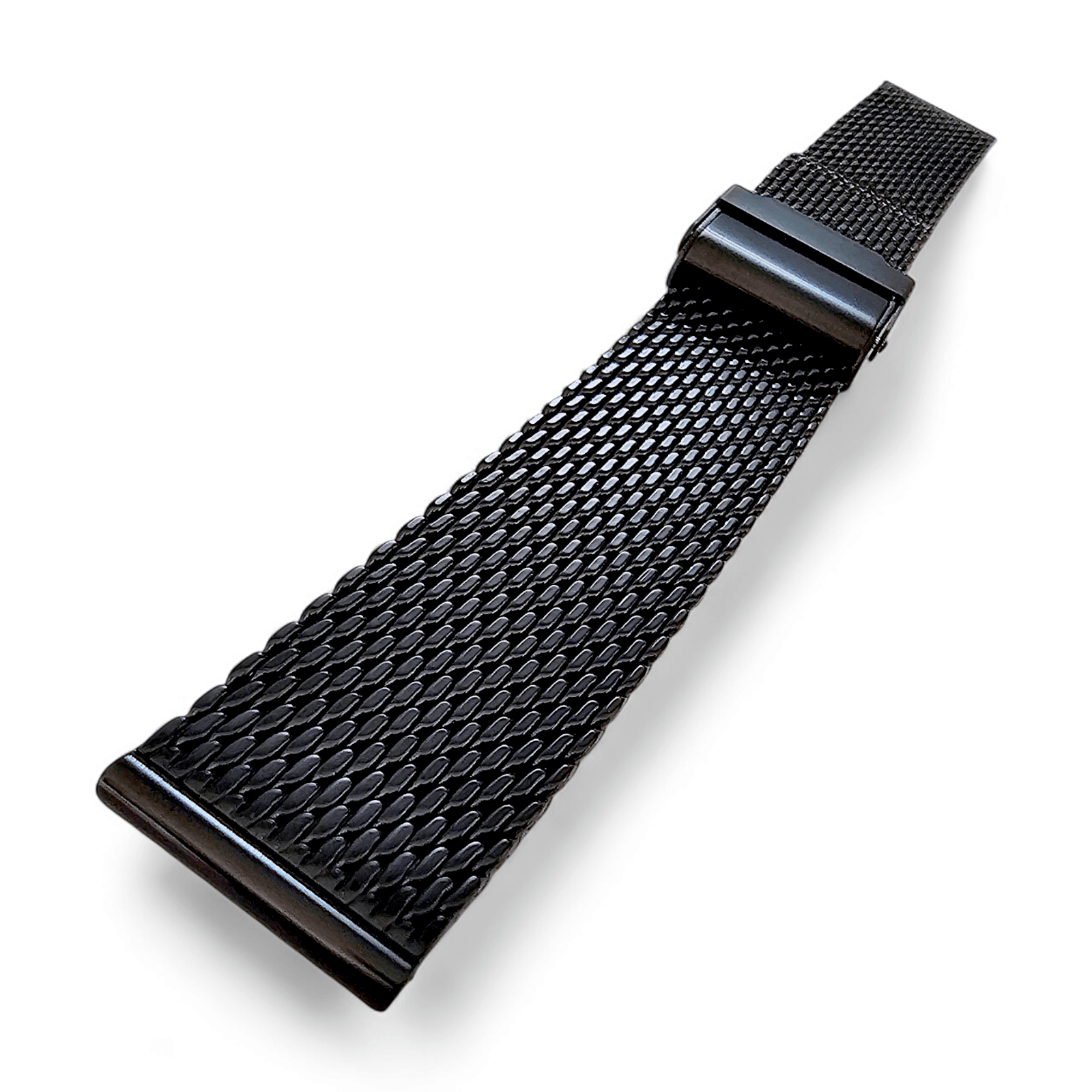 Shark Mesh High Quality 2.7mm Thick Watch Strap 20mm Black PVD - Wrist Envy
