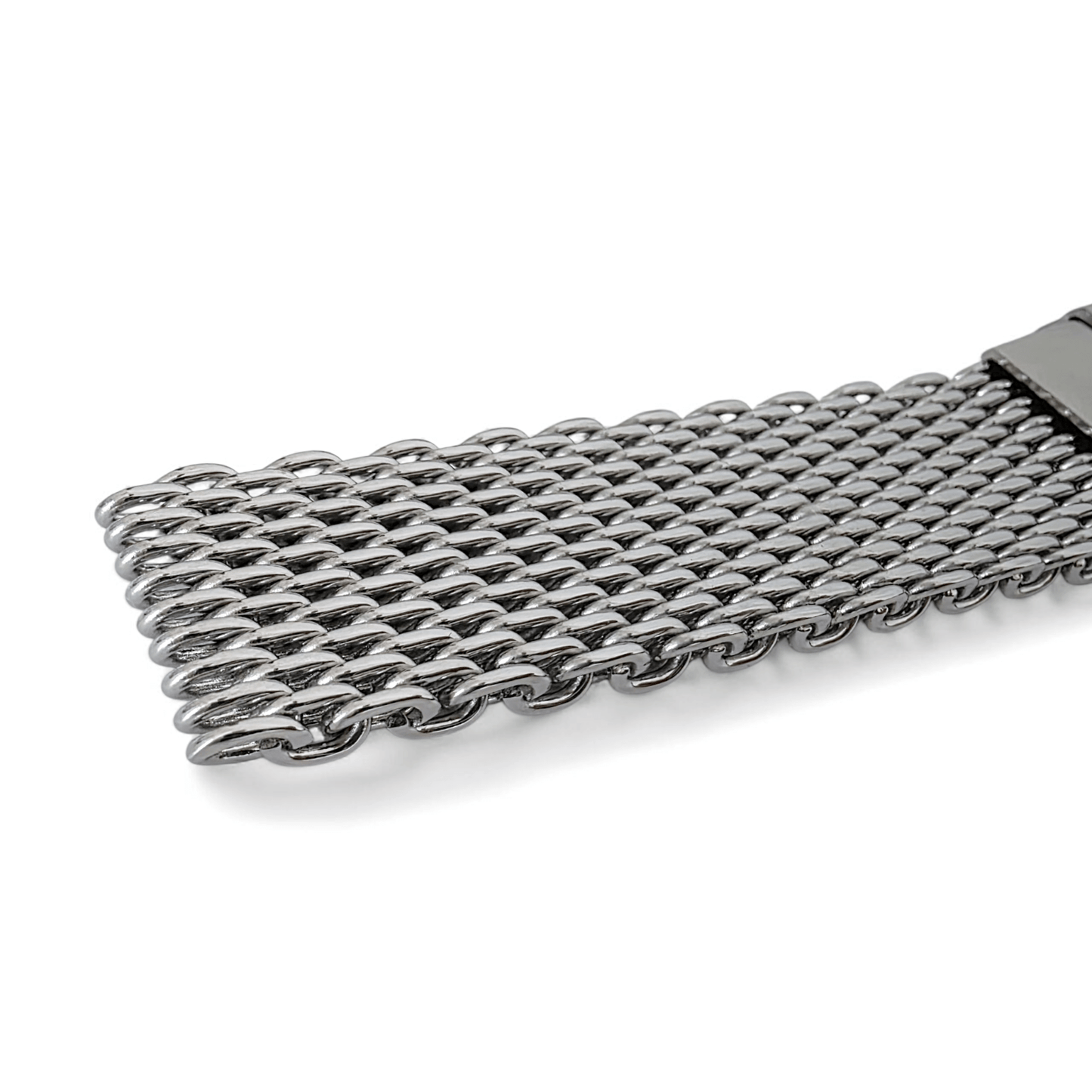 Shark Mesh Watch Bracelet XL Wrists Only 316L Stainless Steel Strap 20mm 22mm - Wrist Envy