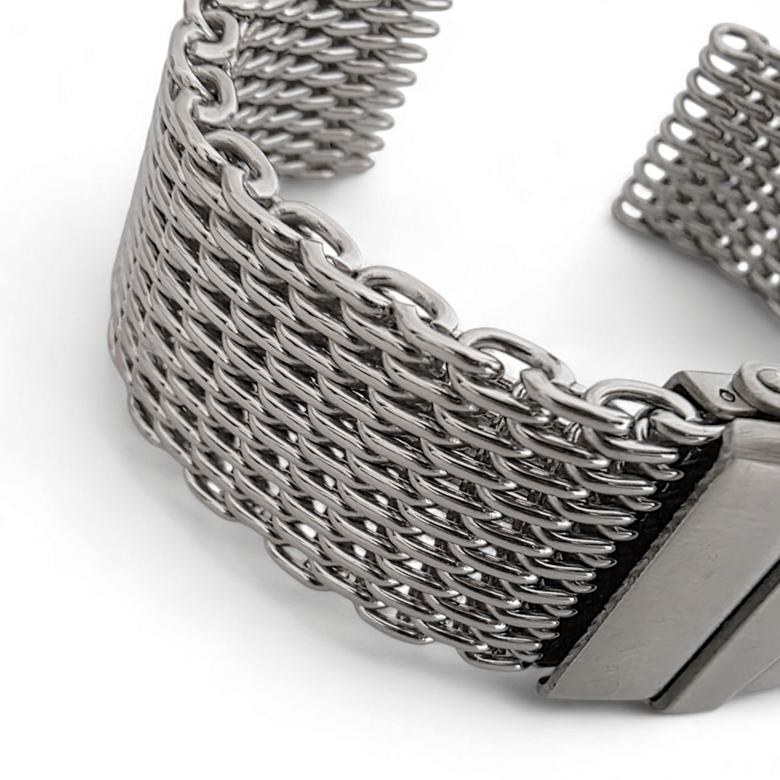 Shark Mesh Watch Bracelet XL Wrists Only 316L Stainless Steel Strap 20mm 22mm - Wrist Envy