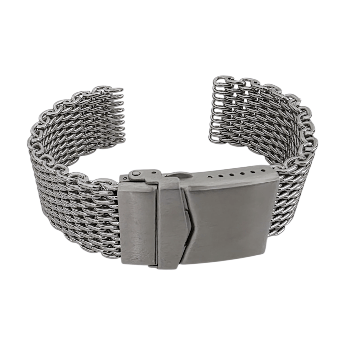 Shark Mesh Watch Bracelet XL Wrists Only 316L Stainless Steel Strap 20mm 22mm - Wrist Envy