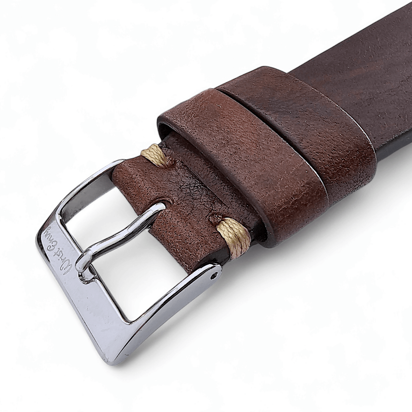Simple Handmade Italian Leather Watch Strap Dark Brown 20mm 22mm - Wrist Envy