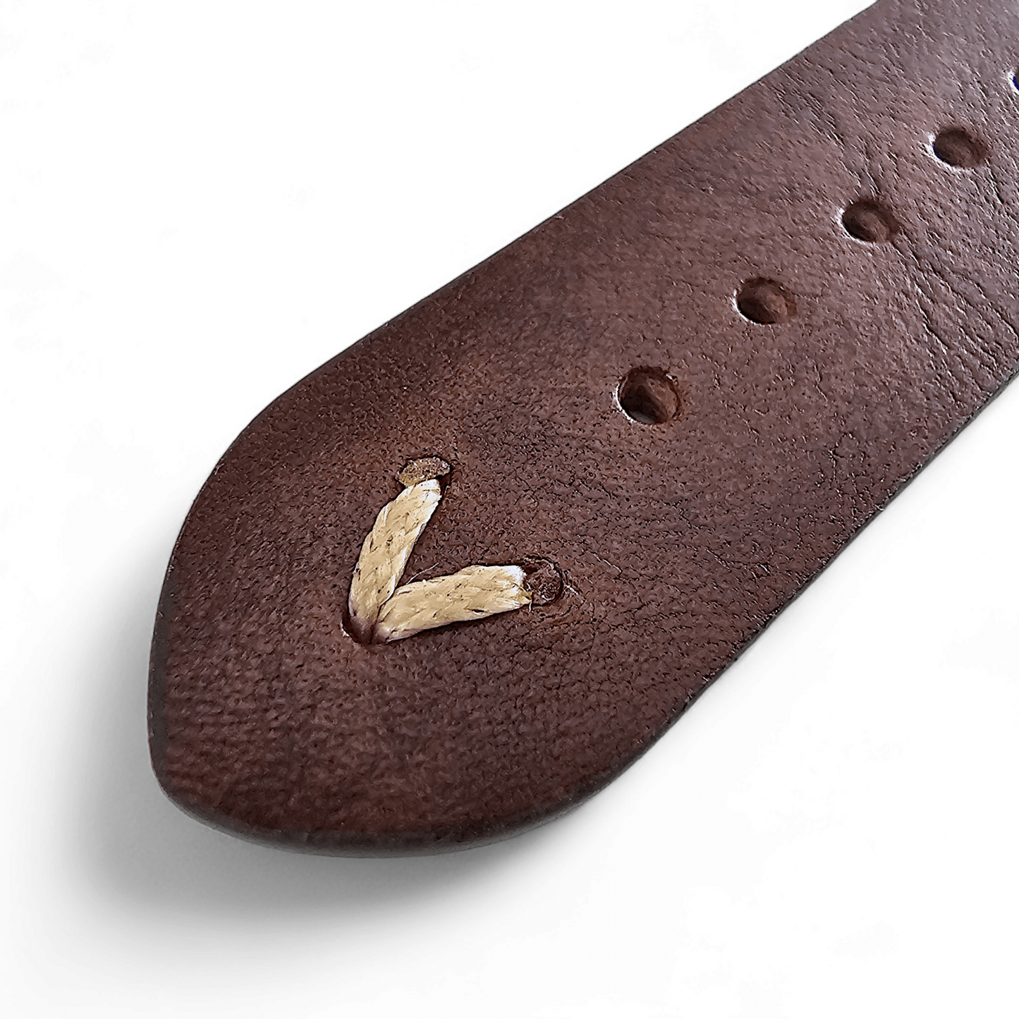 Simple Handmade Italian Leather Watch Strap Dark Brown 20mm 22mm - Wrist Envy